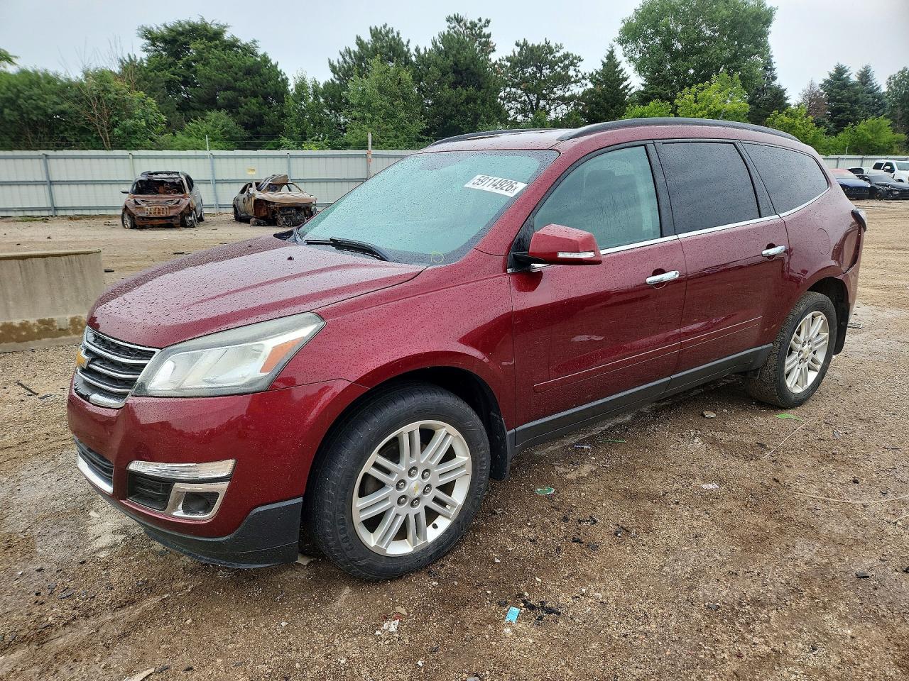 2015 Chevrolet Traverse Lt Maroon vin: 1GNKRGKD0FJ358071