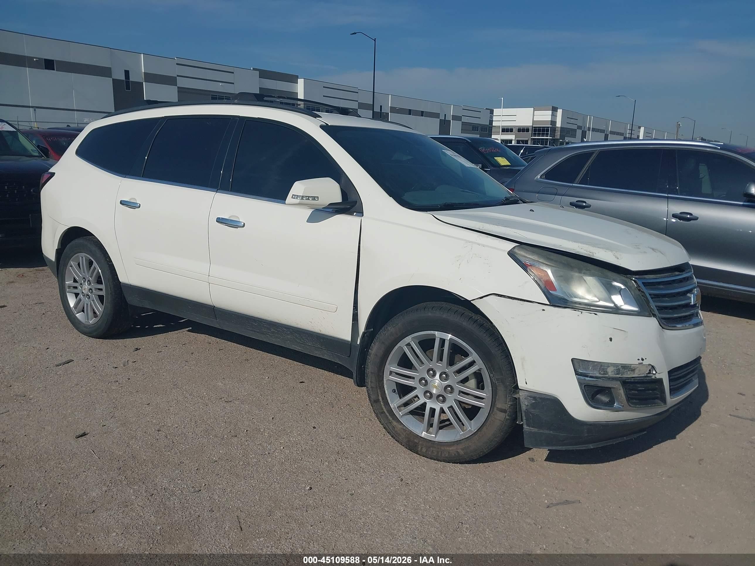 2015 Chevrolet Traverse 1lt White vin: 1GNKRGKD1FJ326875