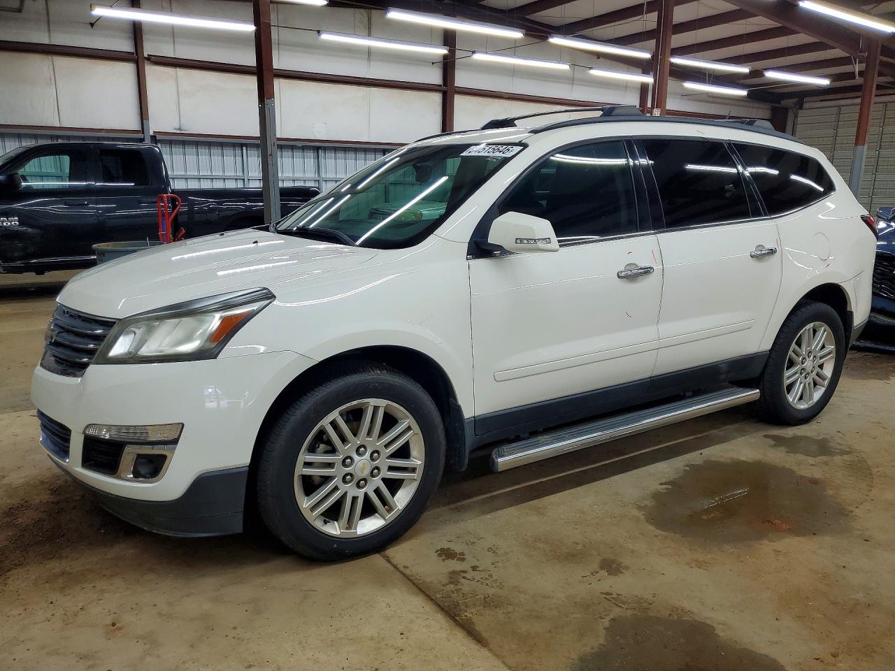 2015 Chevrolet Traverse Lt White vin: 1GNKRGKD3FJ272463