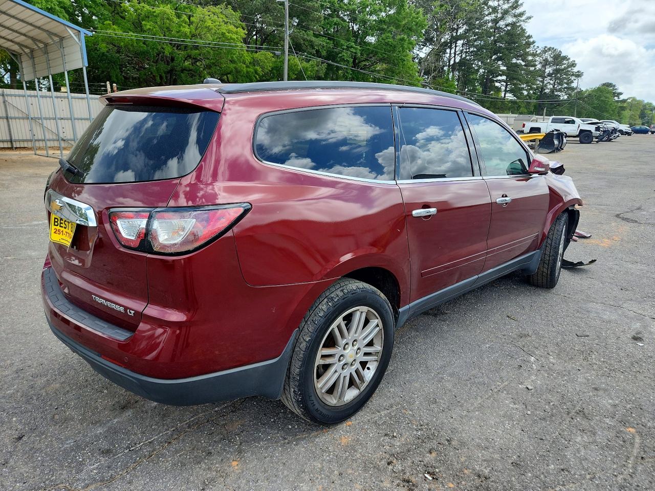 2015 Chevrolet Traverse Lt Red vin: 1GNKRGKD4FJ202602