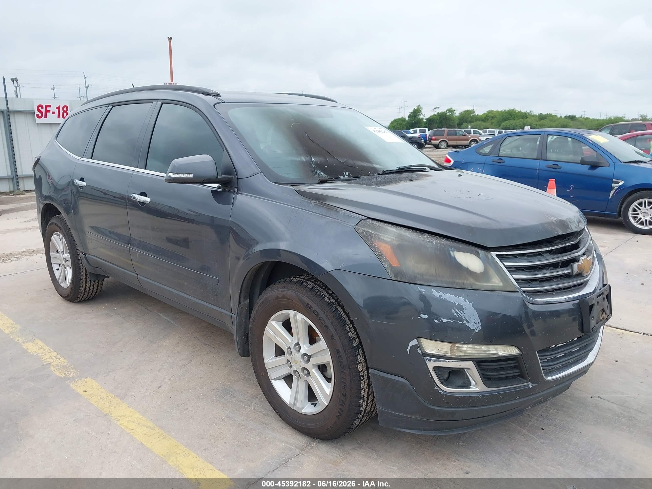 2013 Chevrolet Traverse 1lt Gray vin: 1GNKRGKD5DJ201892