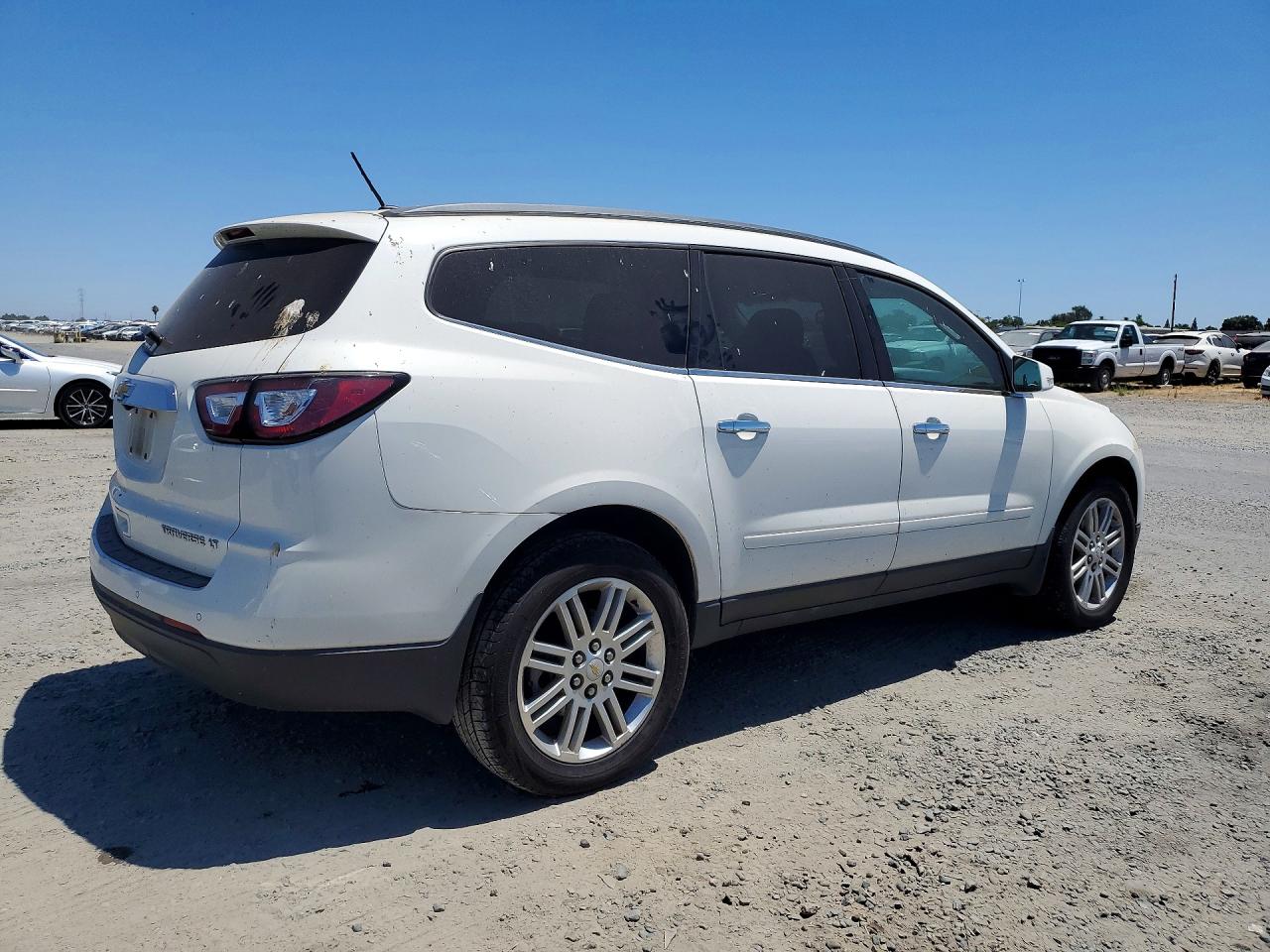 2015 Chevrolet Traverse Lt White vin: 1GNKRGKD6FJ262638