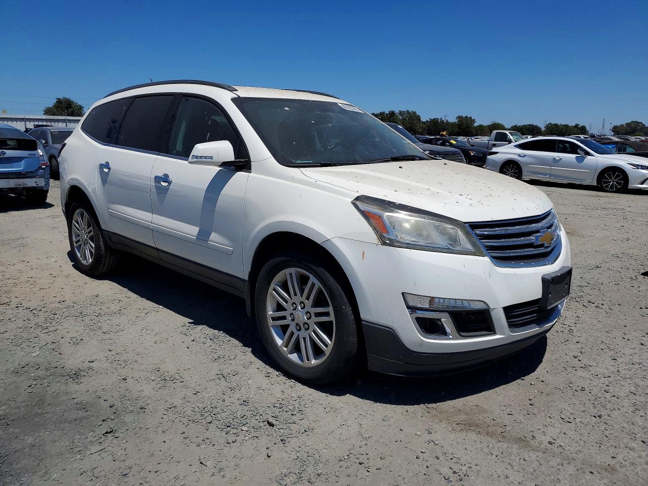 2015 Chevrolet Traverse Lt White vin: 1GNKRGKD6FJ262638
