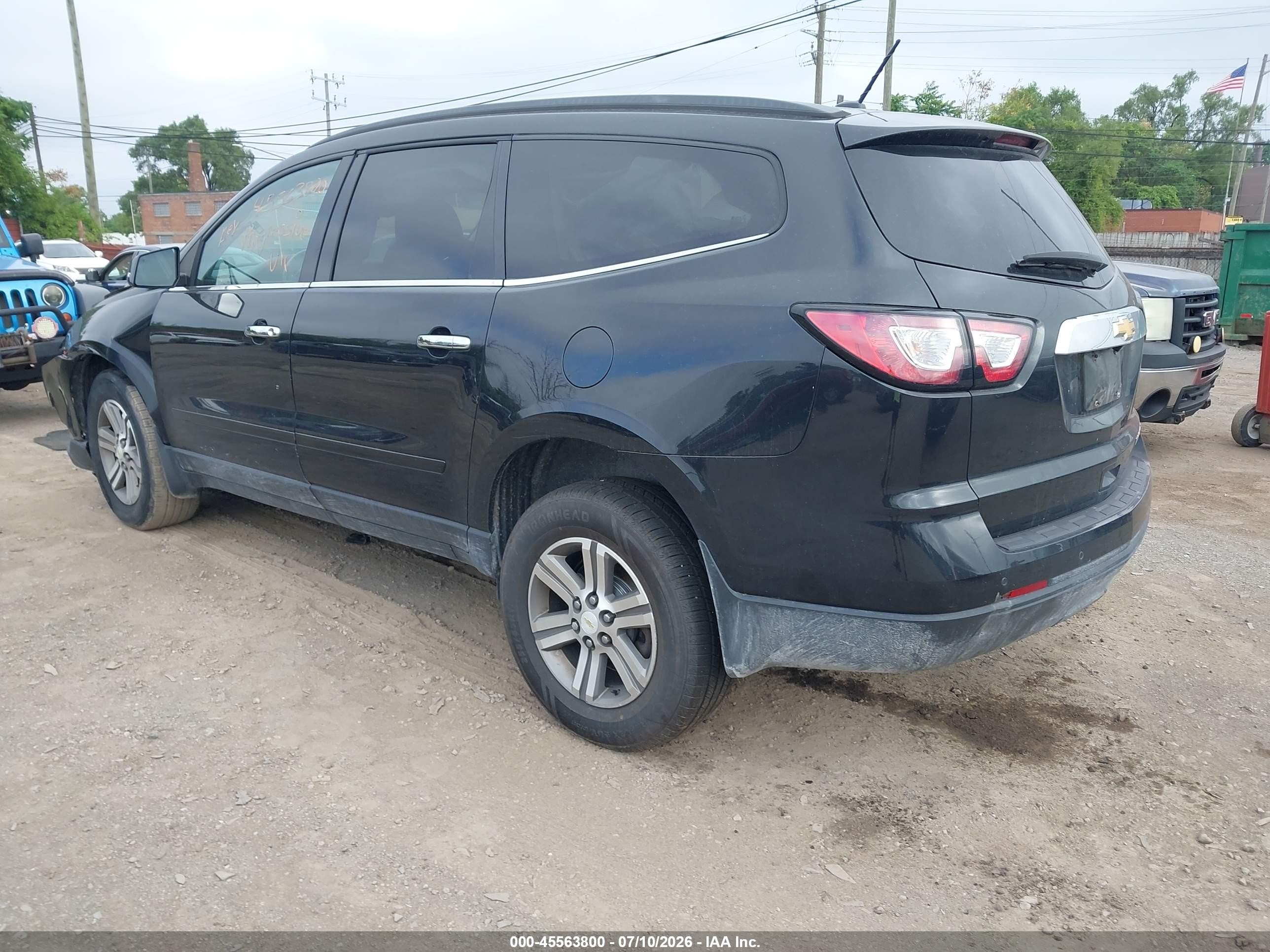 2015 Chevrolet Traverse Lt Черный vin: 1GNKRGKD7FJ279500