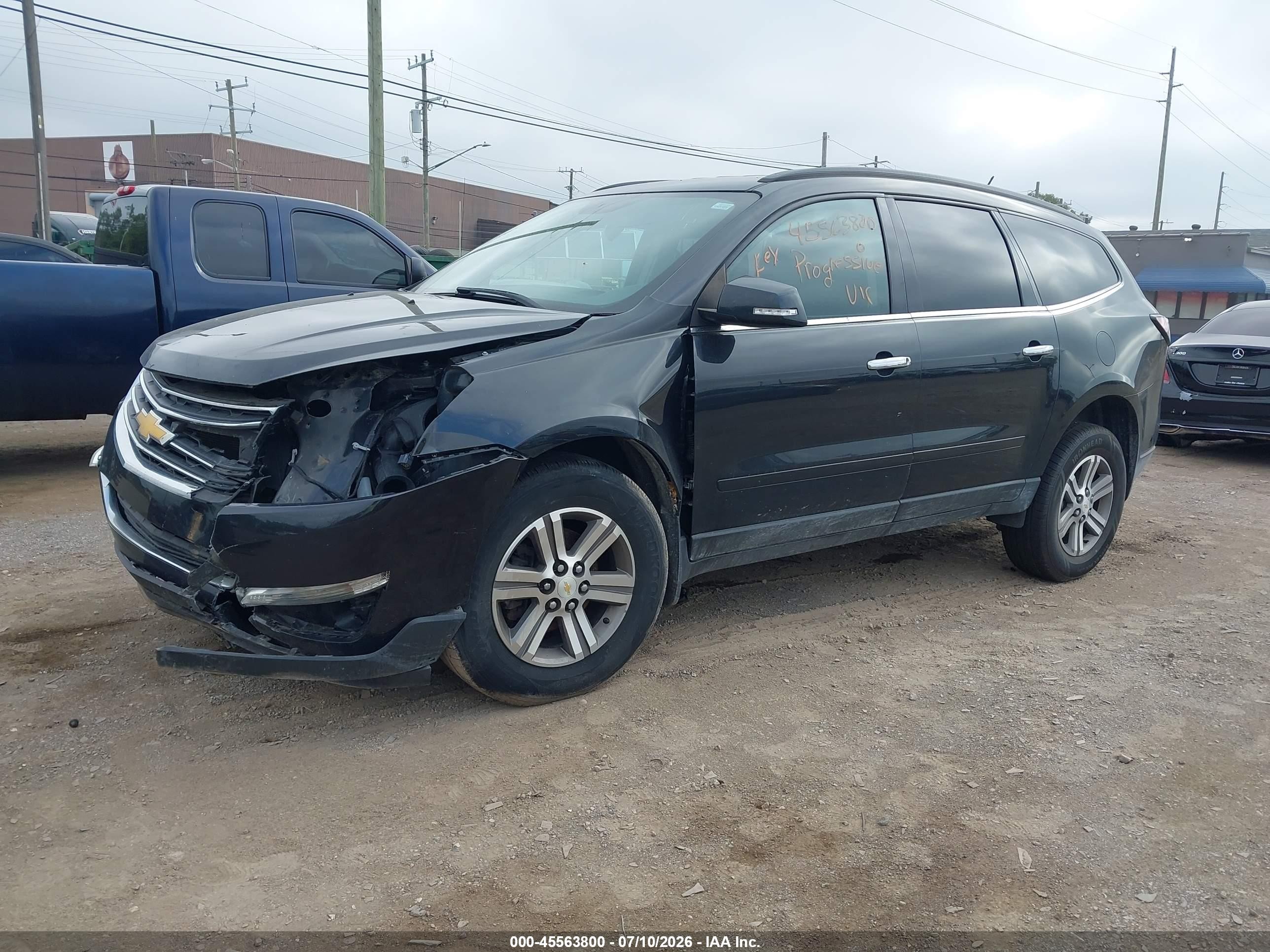 2015 Chevrolet Traverse Lt Черный vin: 1GNKRGKD7FJ279500