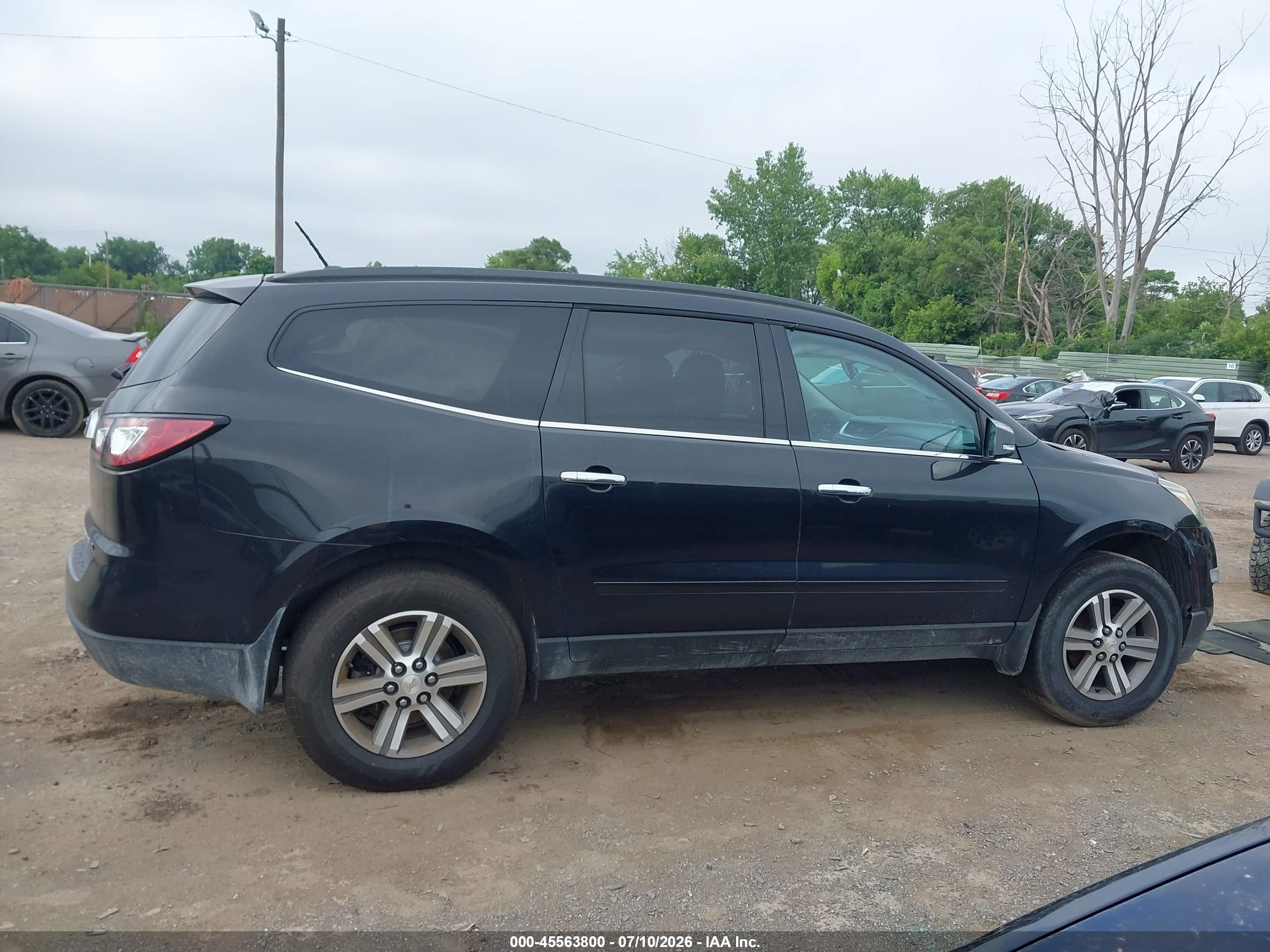2015 Chevrolet Traverse Lt Черный vin: 1GNKRGKD7FJ279500