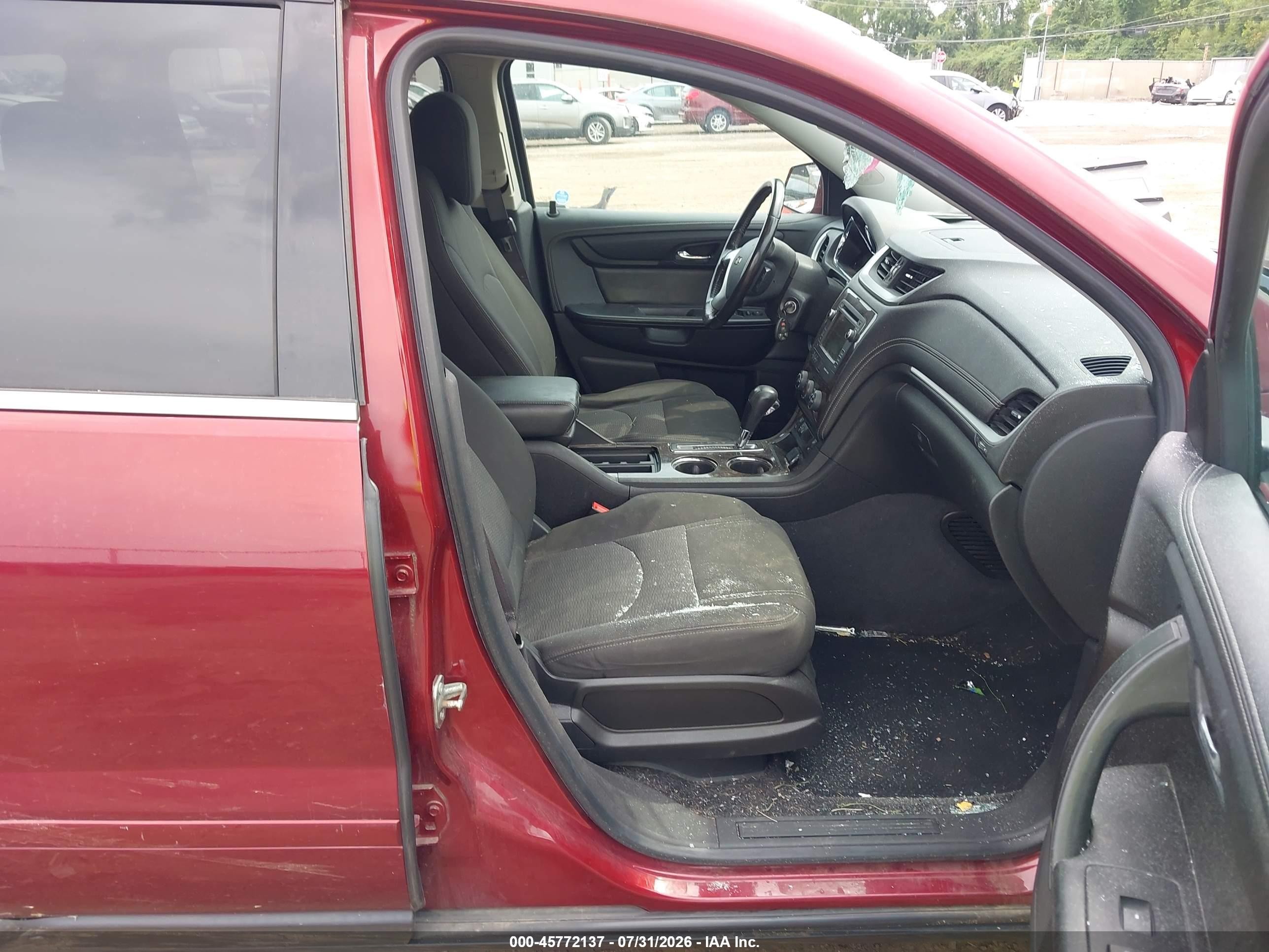 2015 Chevrolet Traverse Lt Burgundy vin: 1GNKRGKD7FJ361534