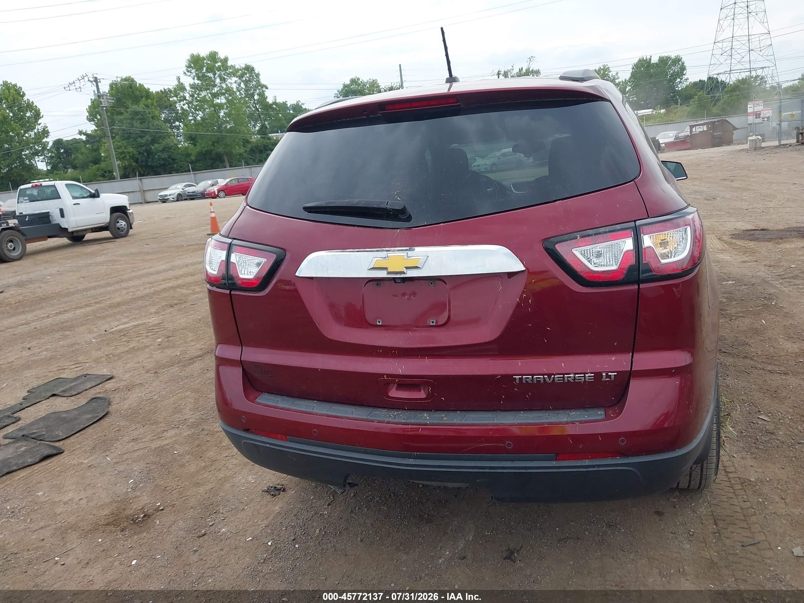 2015 Chevrolet Traverse Lt Burgundy vin: 1GNKRGKD7FJ361534