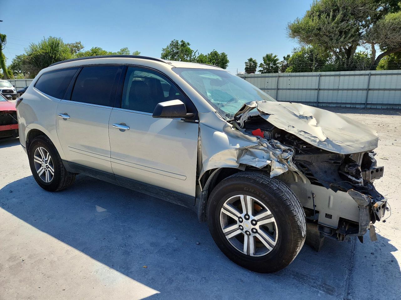 2015 Chevrolet Traverse Lt Желто-коричневый vin: 1GNKRGKD9FJ347134