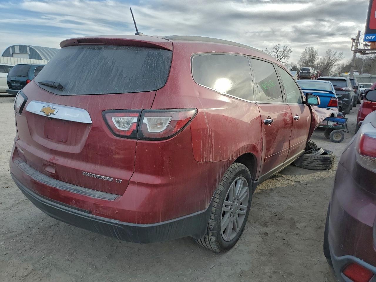 2014 Chevrolet Traverse Lt Red vin: 1GNKRGKDXEJ119674