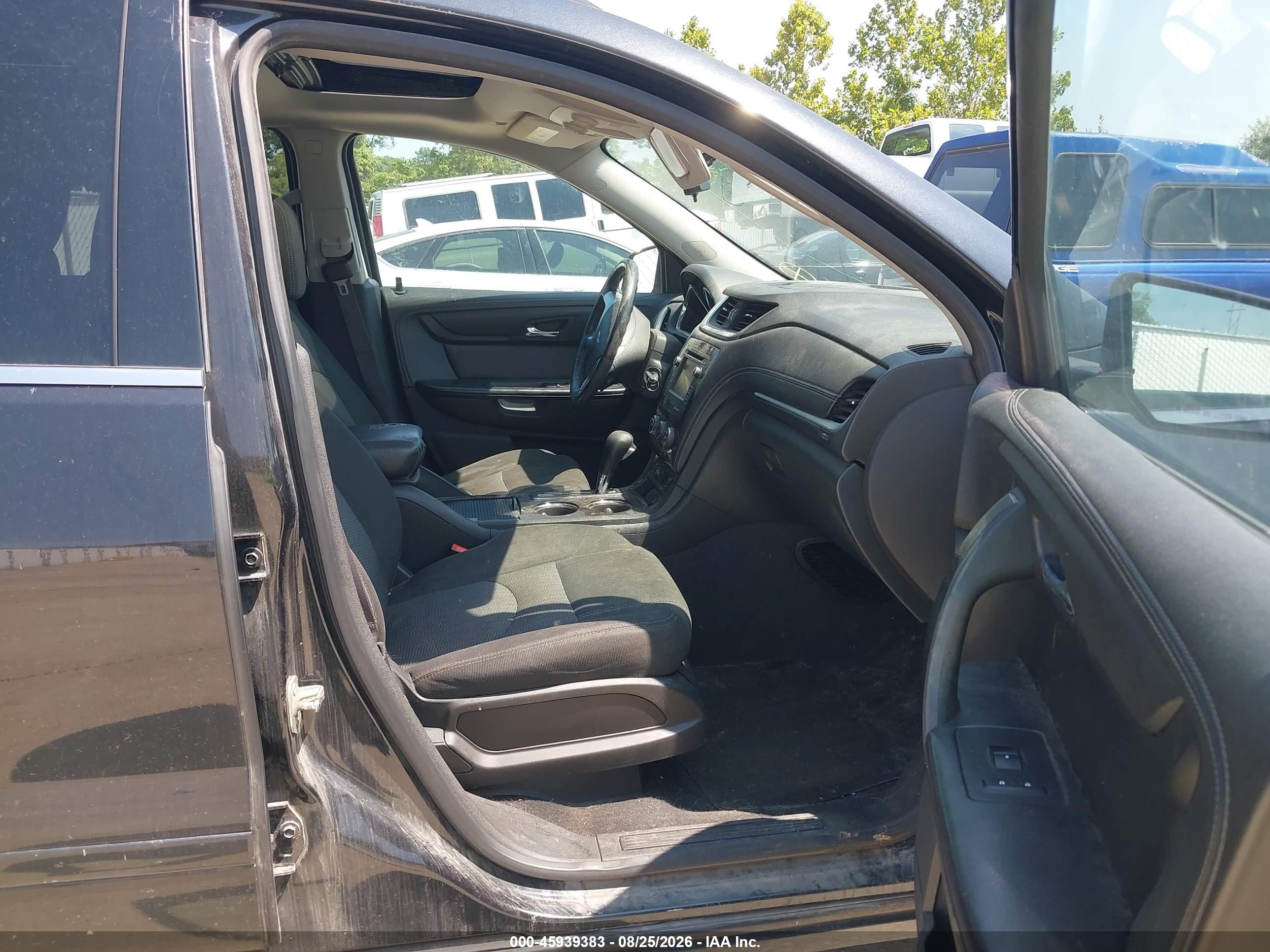 2015 Chevrolet Traverse Lt Черный vin: 1GNKRGKDXFJ171453