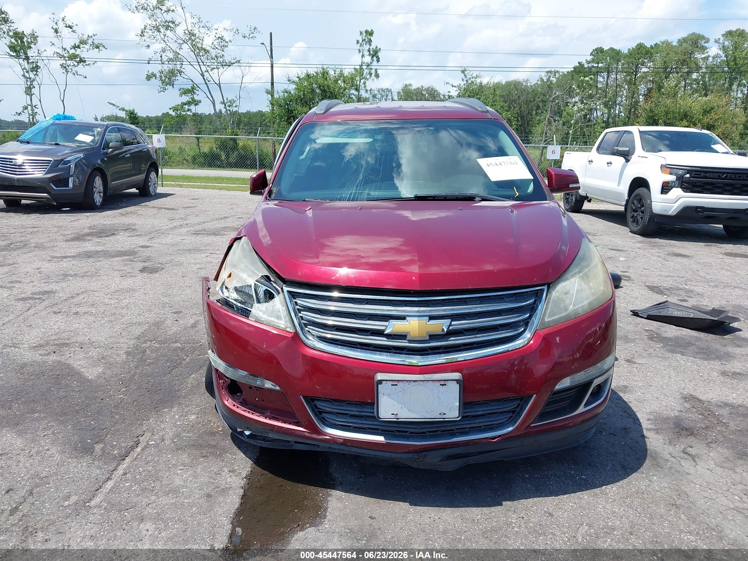2015 Chevrolet Traverse Lt Red vin: 1GNKRGKDXFJ356800
