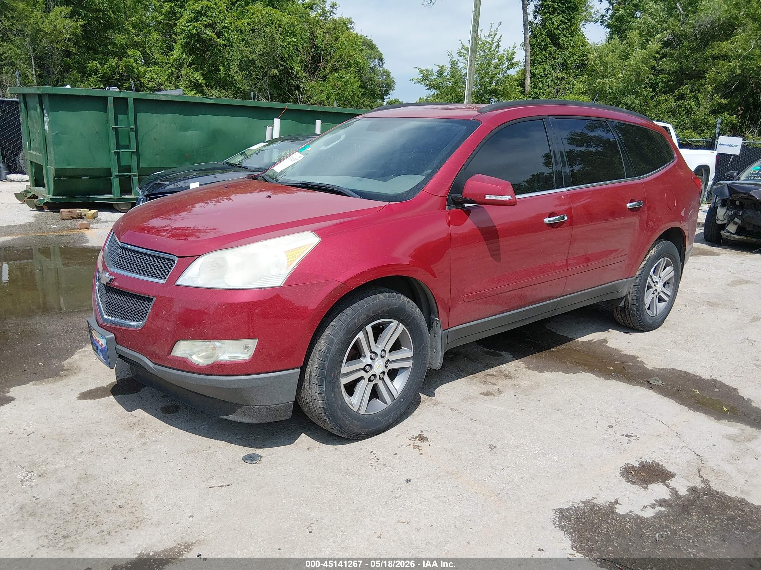 2012 Chevrolet Traverse 2lt Красный vin: 1GNKRJED5CJ274428