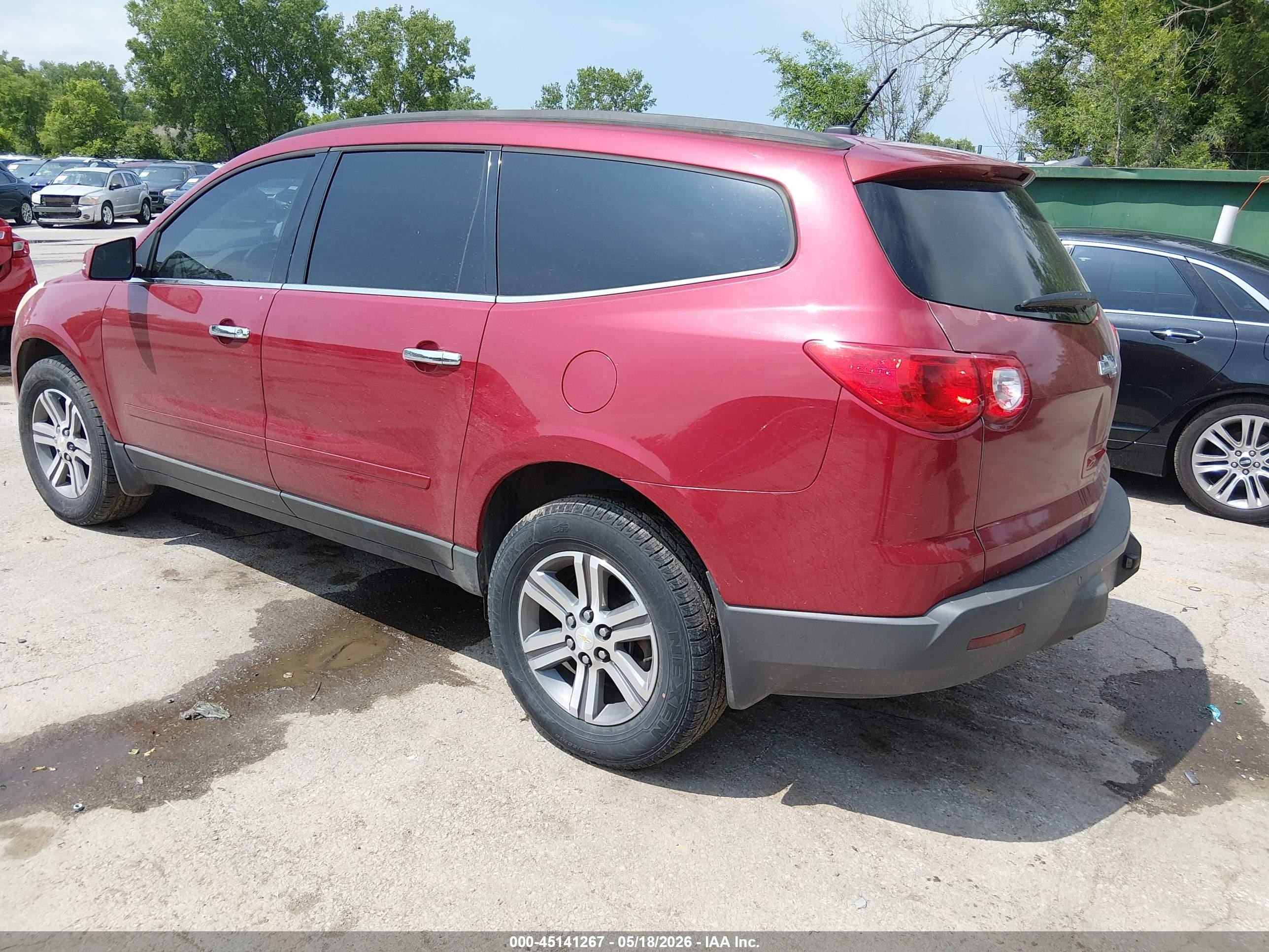 2012 Chevrolet Traverse 2lt Красный vin: 1GNKRJED5CJ274428