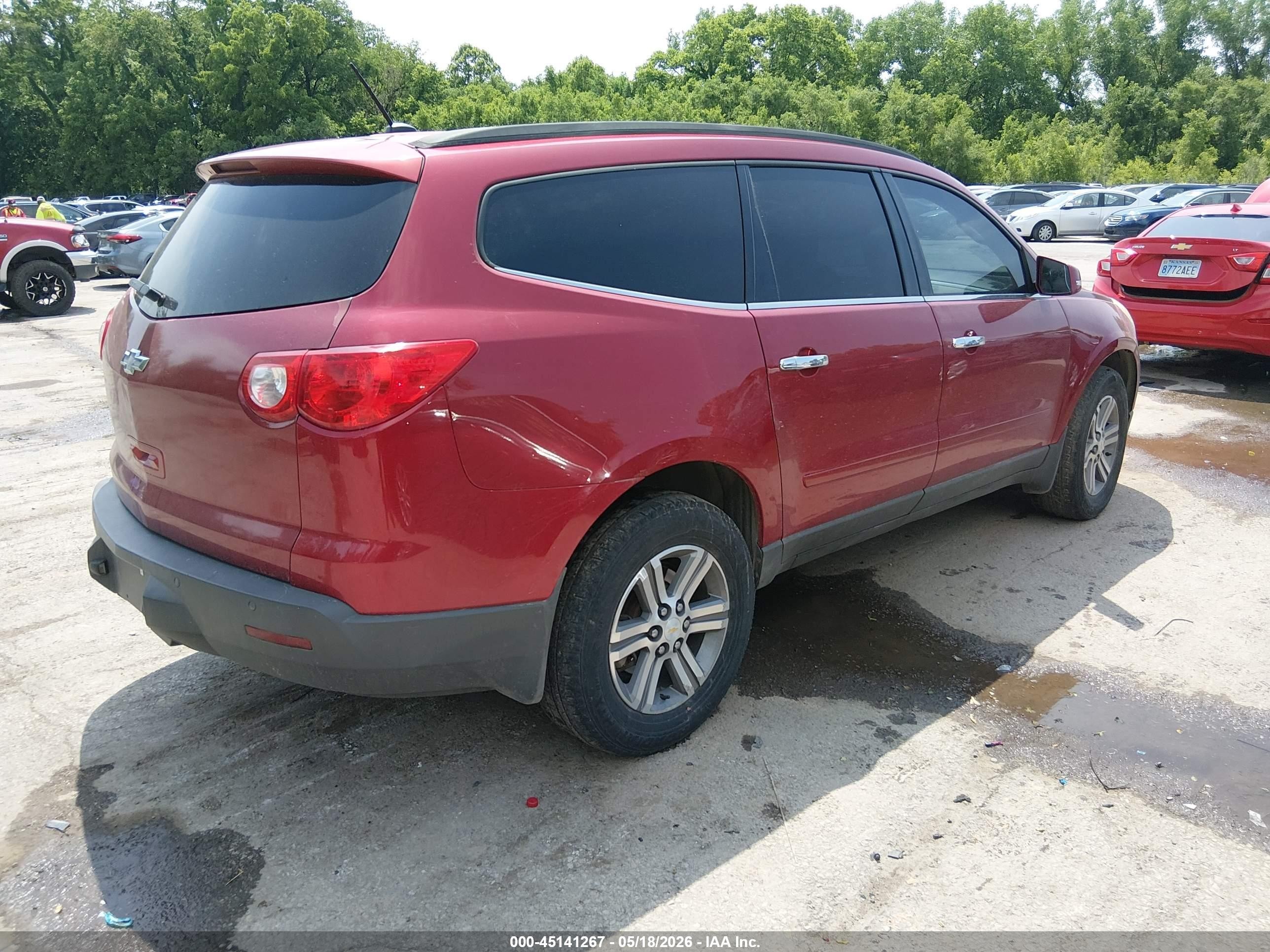2012 Chevrolet Traverse 2lt Красный vin: 1GNKRJED5CJ274428