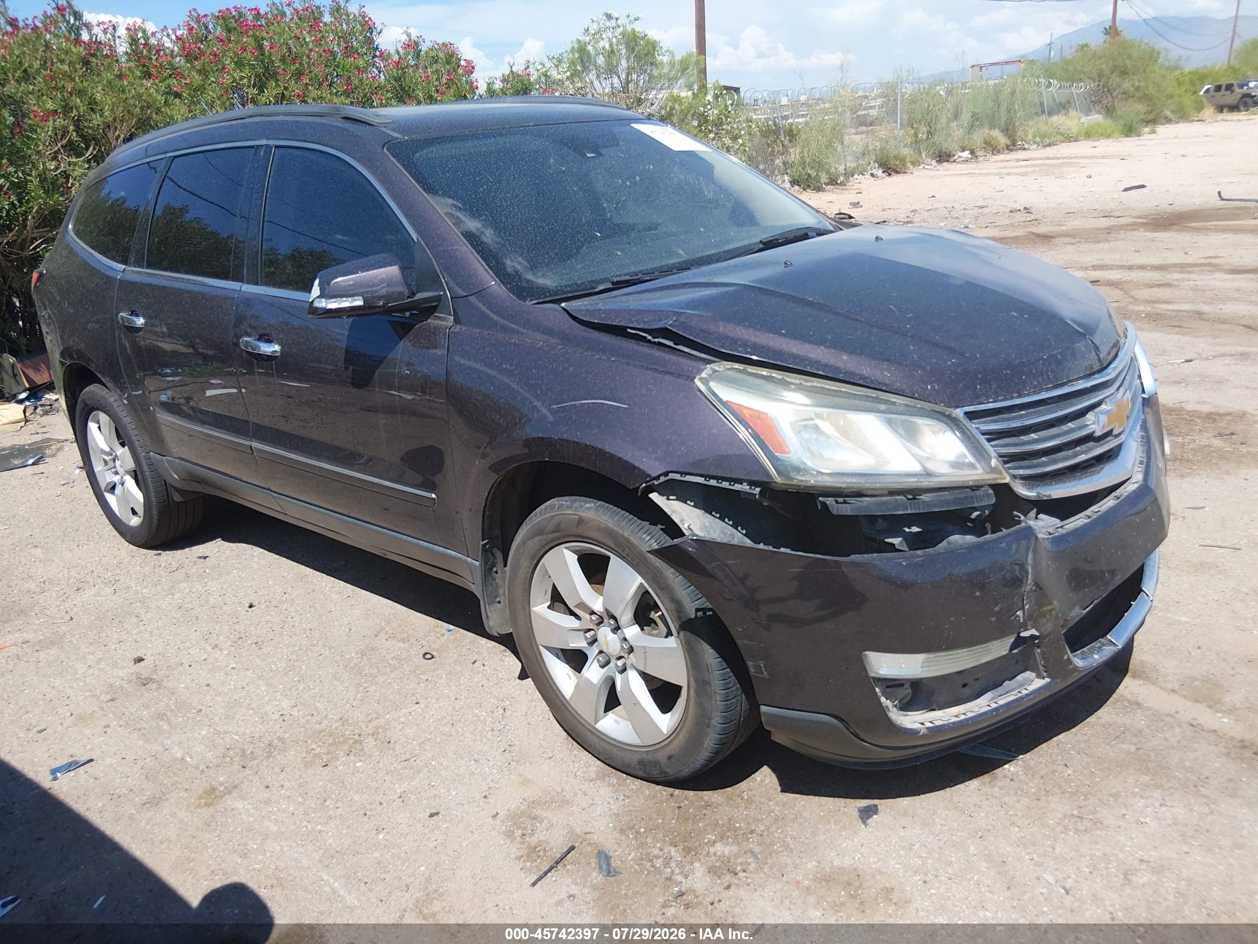 2015 Chevrolet Traverse Ltz Dark Brown vin: 1GNKRJKD0FJ337752