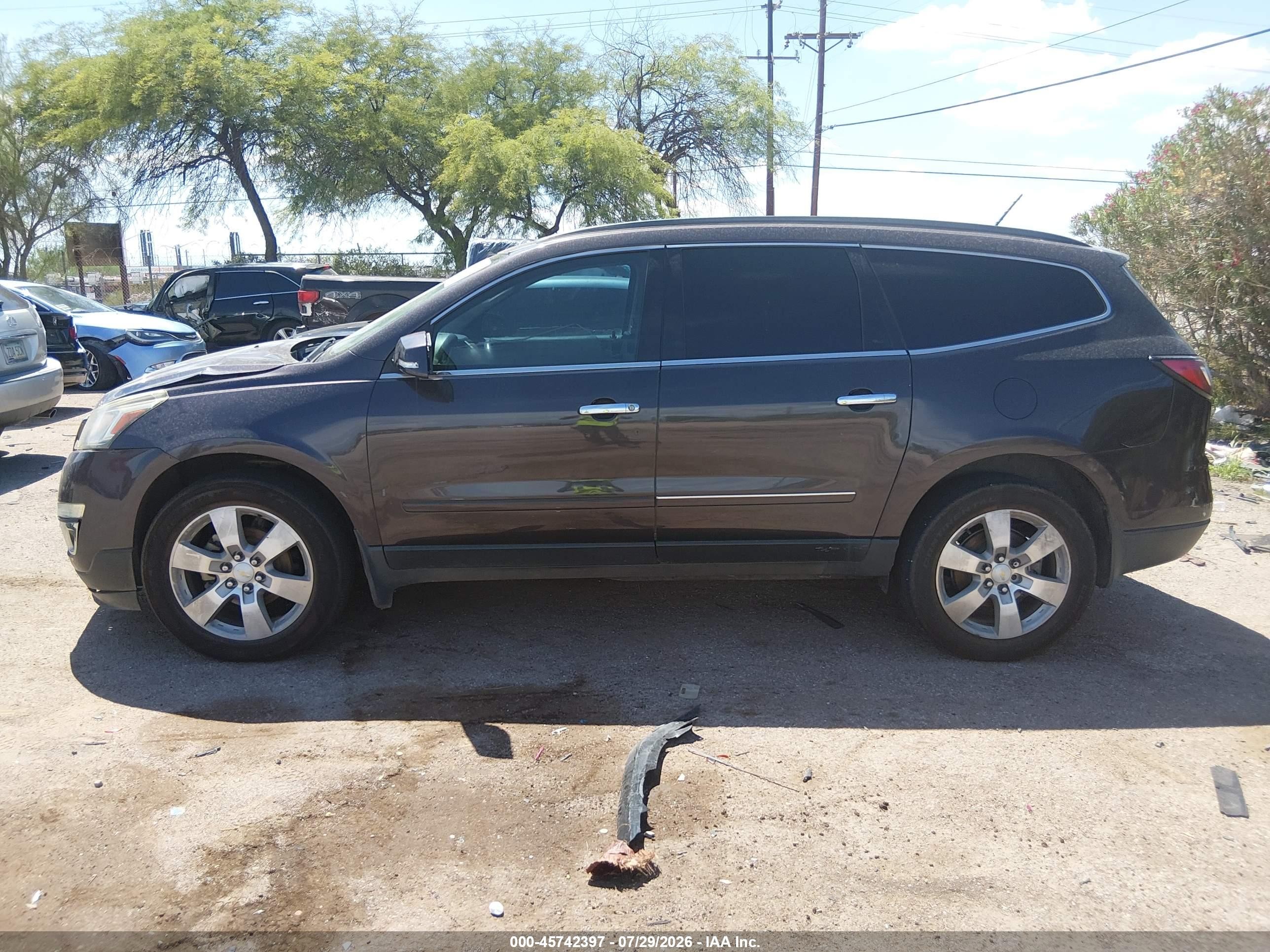 2015 Chevrolet Traverse Ltz Dark Brown vin: 1GNKRJKD0FJ337752