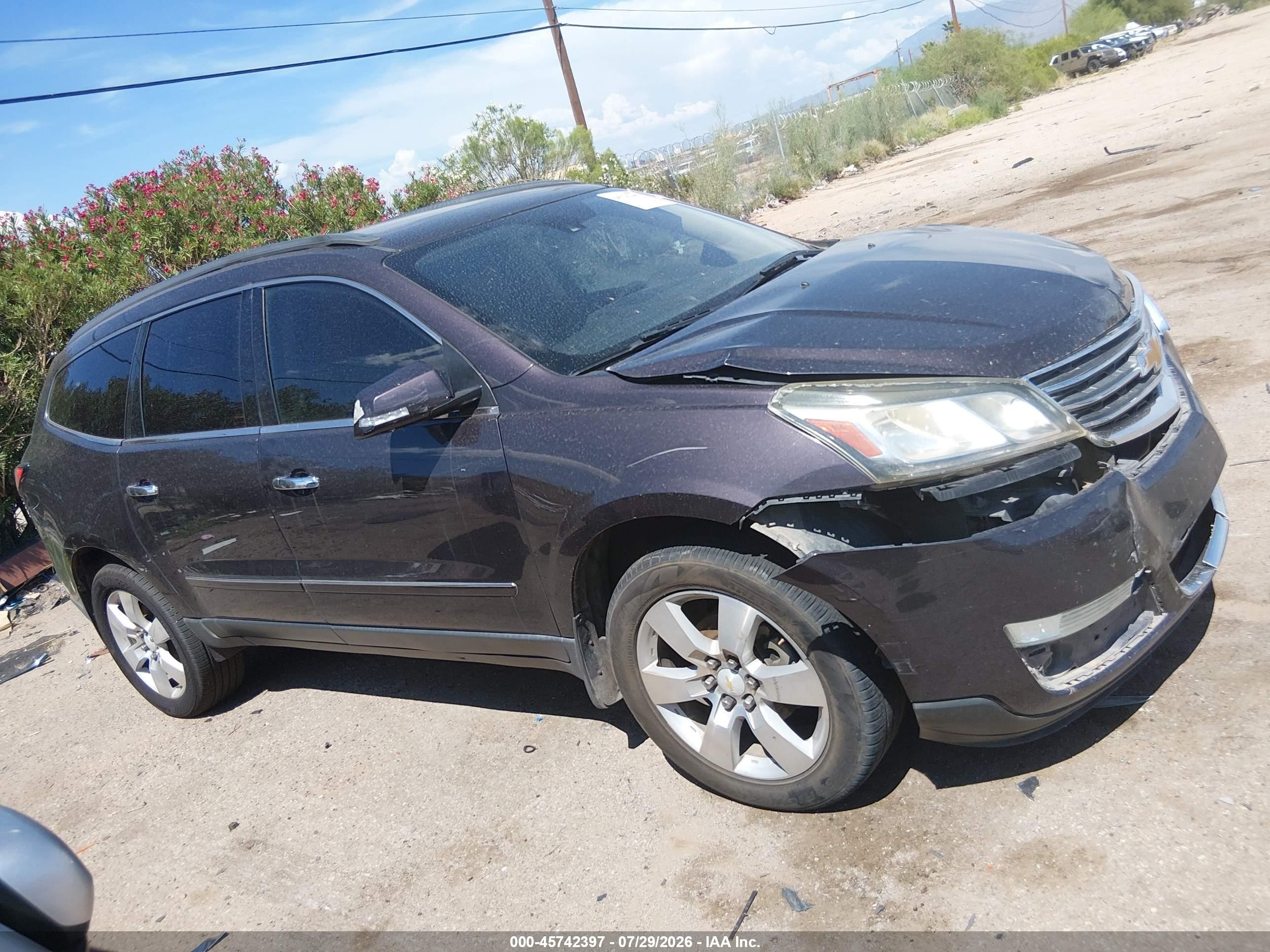 2015 Chevrolet Traverse Ltz Dark Brown vin: 1GNKRJKD0FJ337752