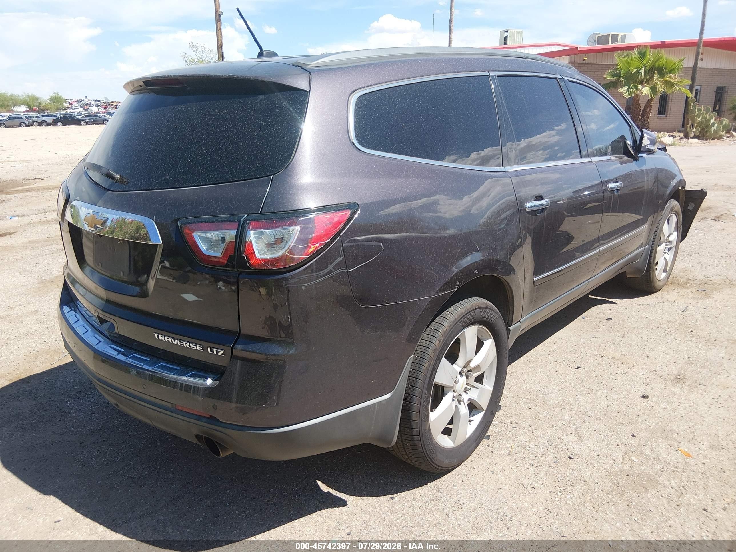 2015 Chevrolet Traverse Ltz Dark Brown vin: 1GNKRJKD0FJ337752