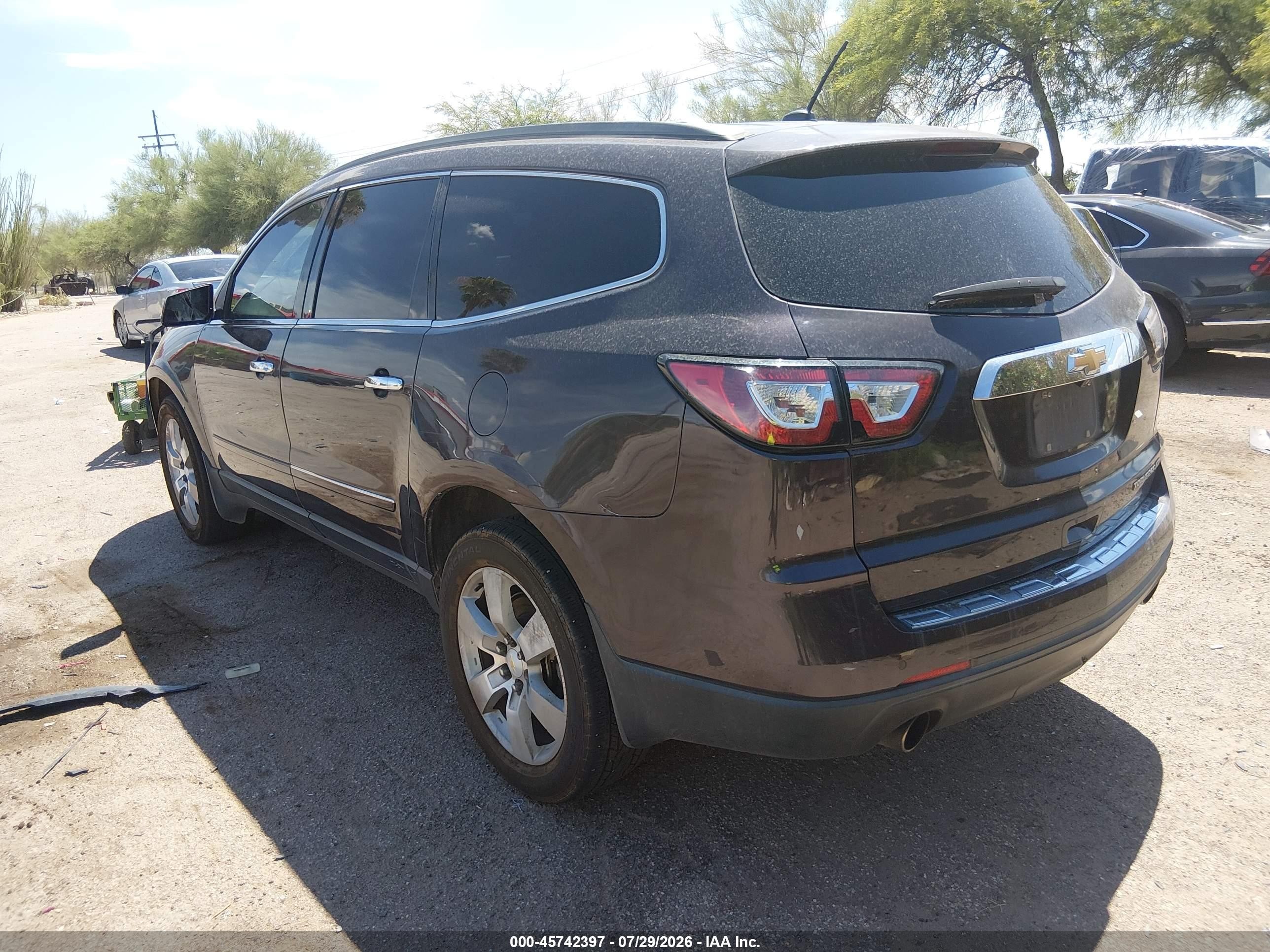 2015 Chevrolet Traverse Ltz Dark Brown vin: 1GNKRJKD0FJ337752