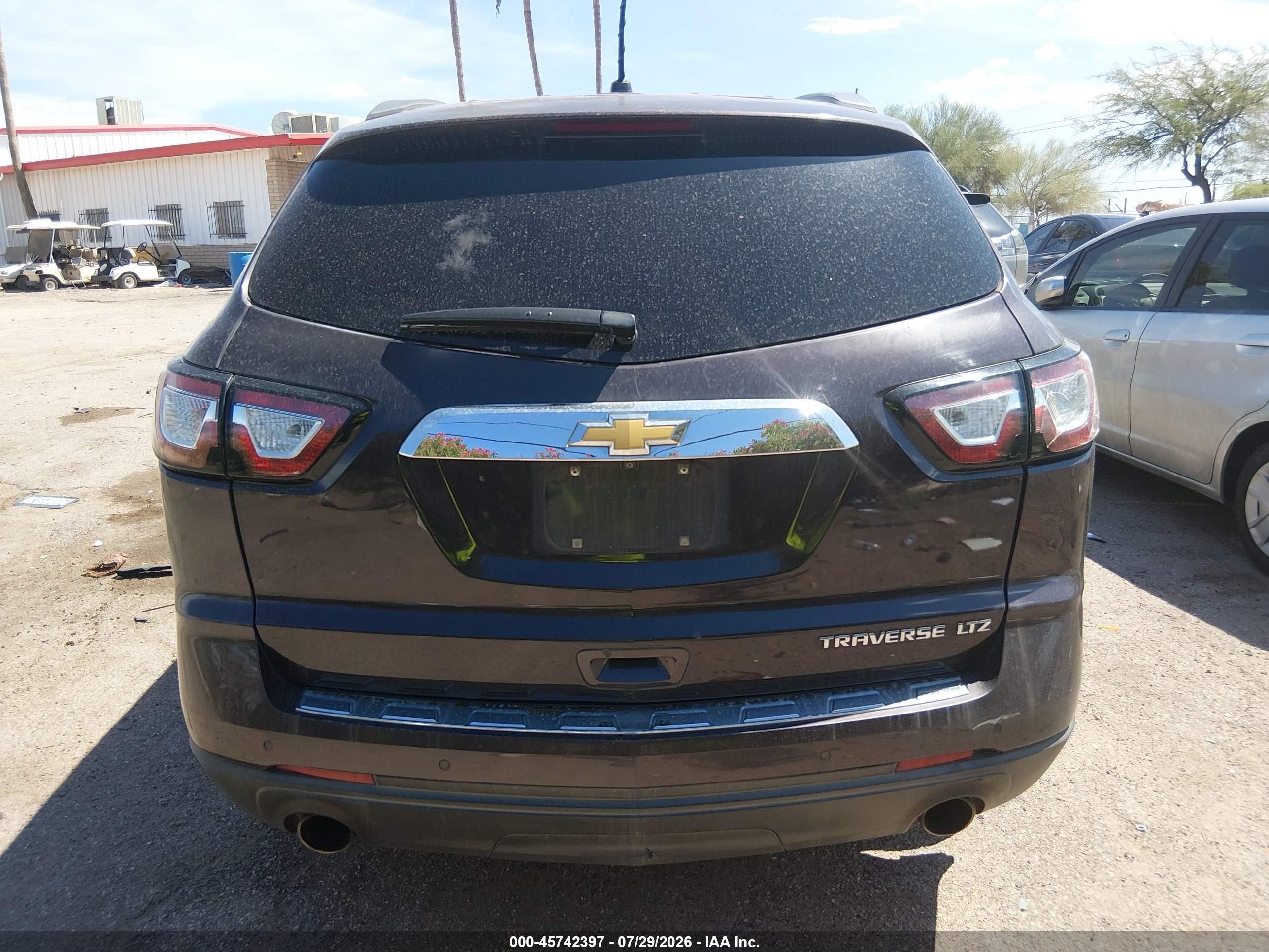 2015 Chevrolet Traverse Ltz Dark Brown vin: 1GNKRJKD0FJ337752