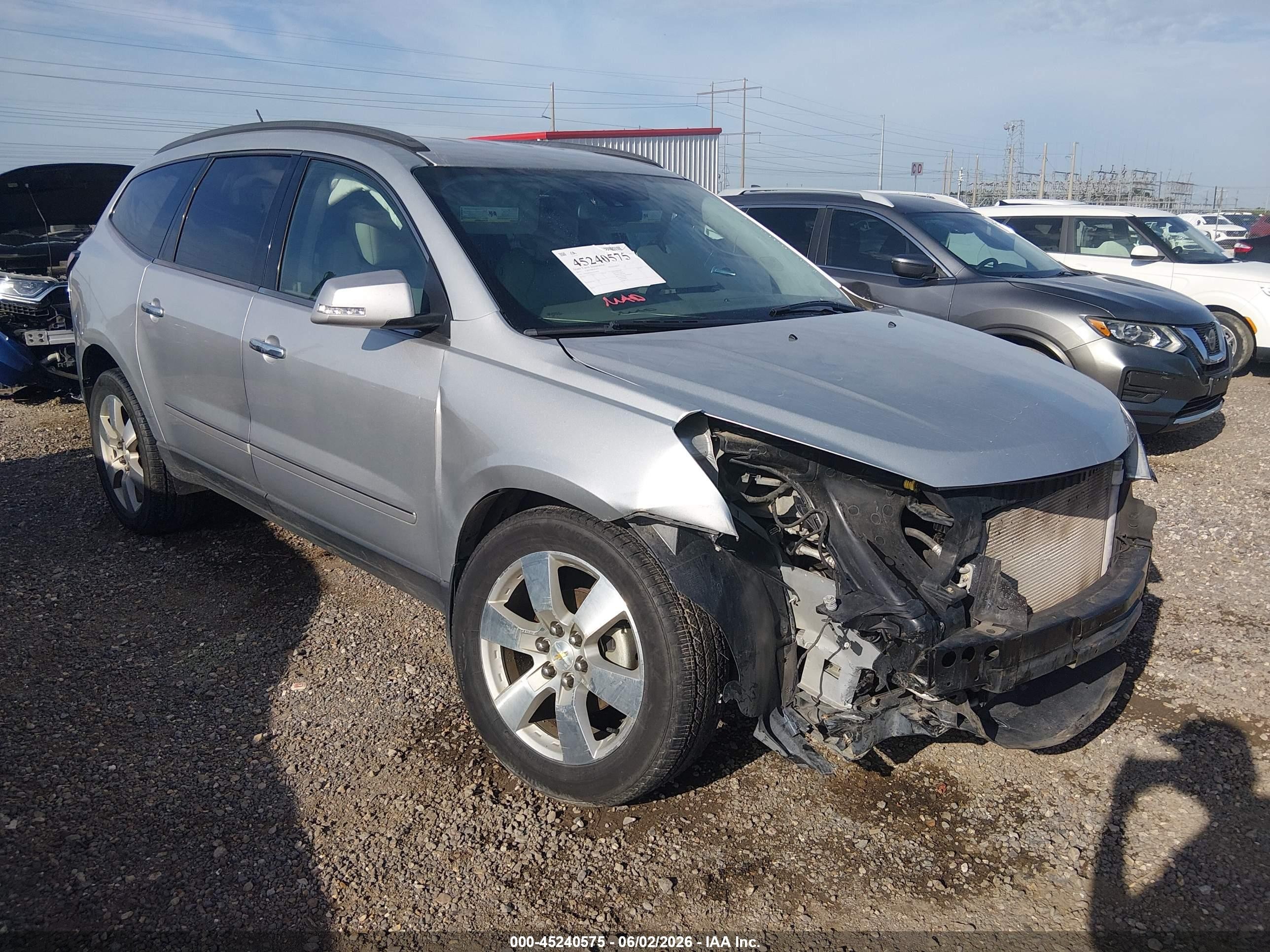 2015 Chevrolet Traverse Ltz Silver vin: 1GNKRJKD3FJ320282