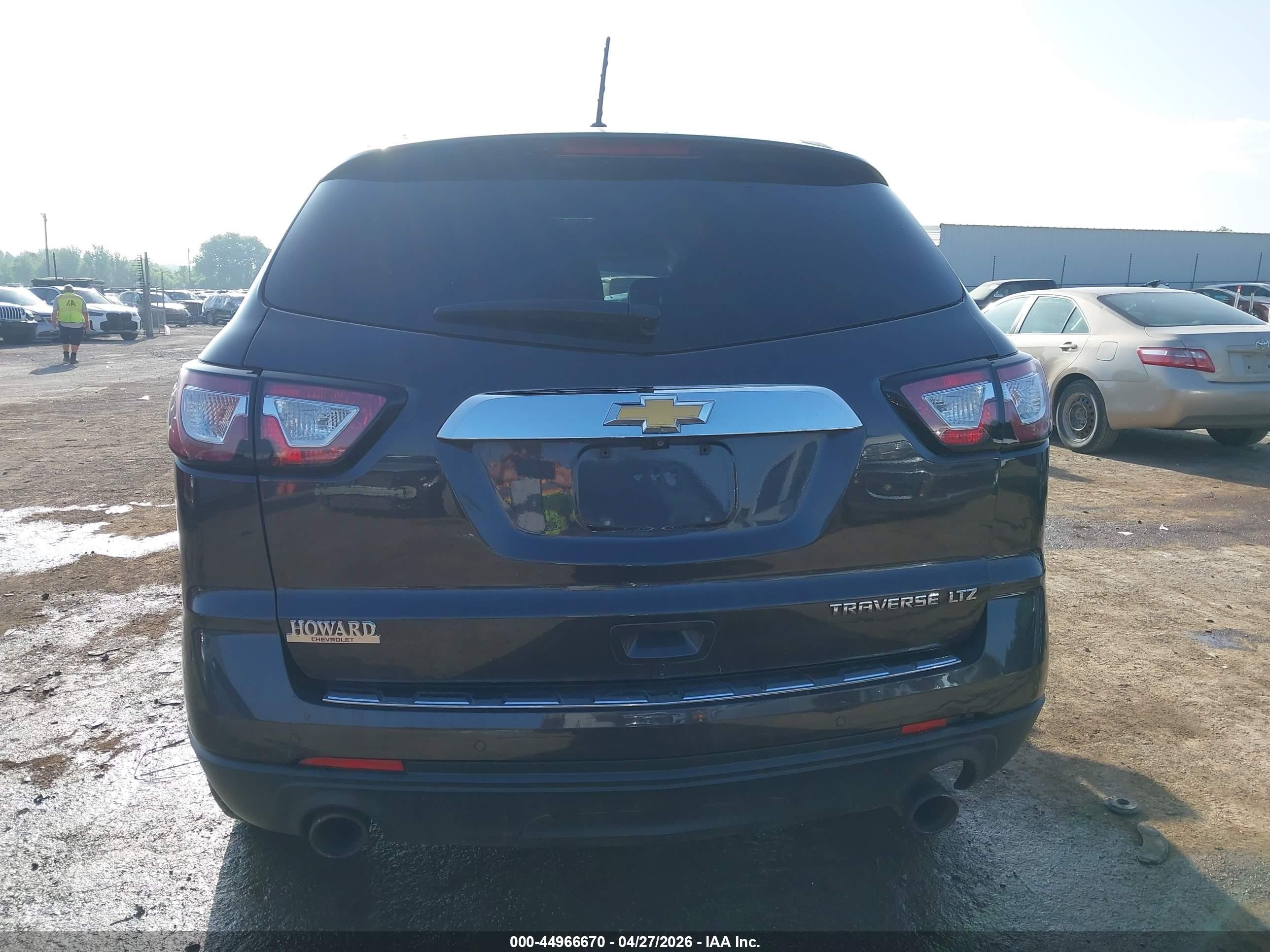2015 Chevrolet Traverse Ltz Black vin: 1GNKRJKD6FJ389743