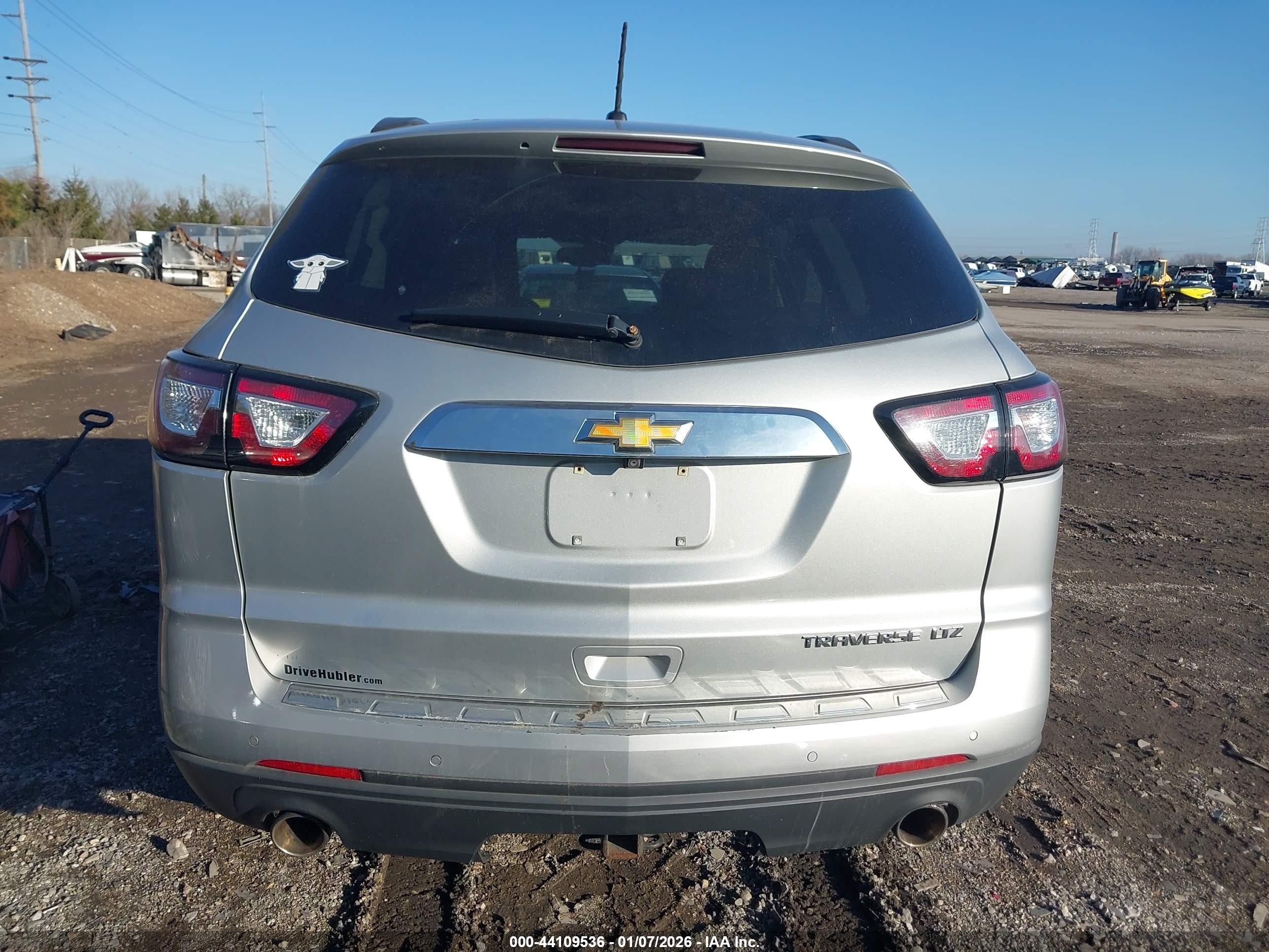 2014 Chevrolet Traverse Ltz Silver vin: 1GNKRJKDXEJ359840