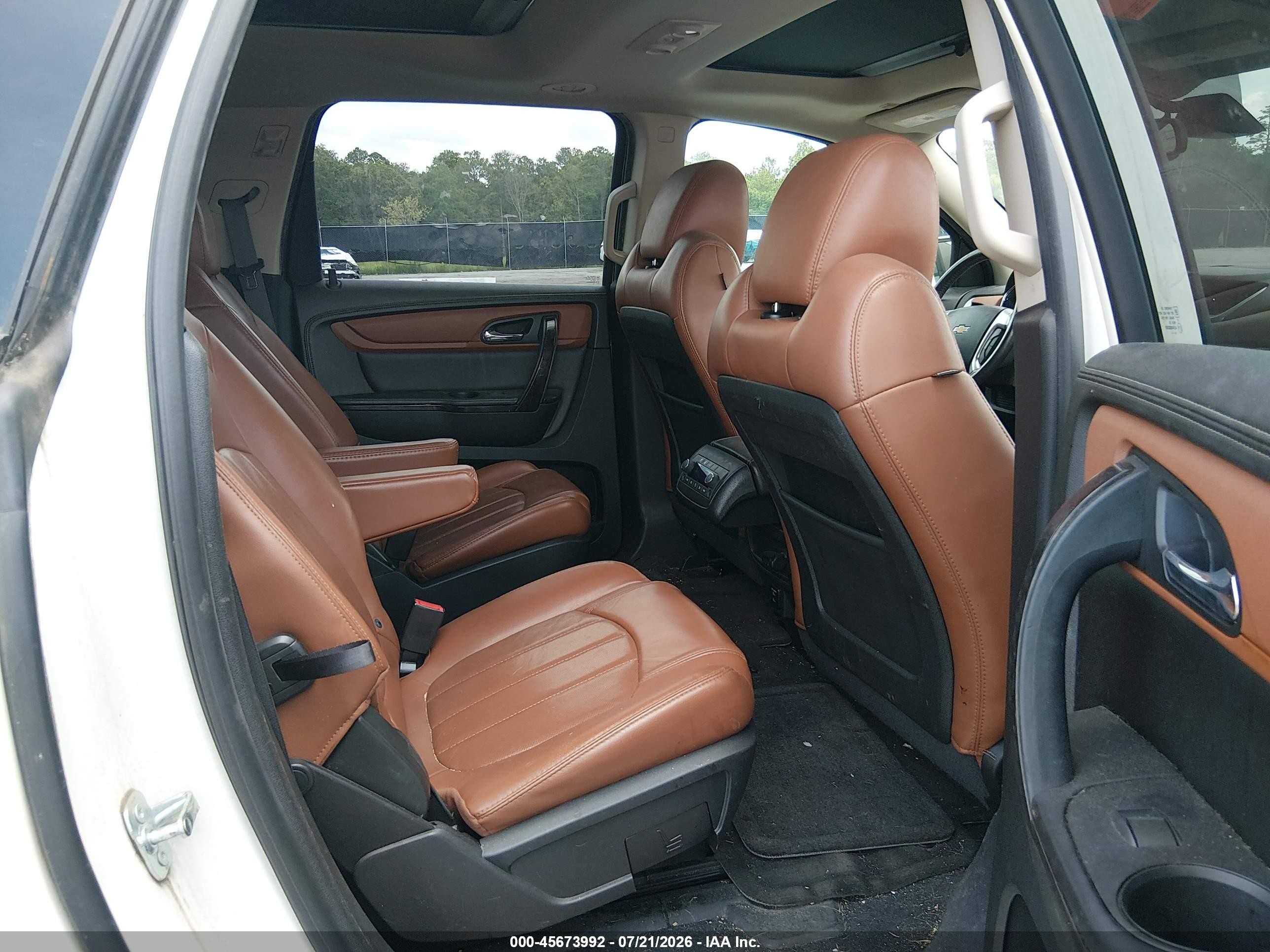 2015 Chevrolet Traverse Ltz Белый vin: 1GNKRJKDXFJ233155