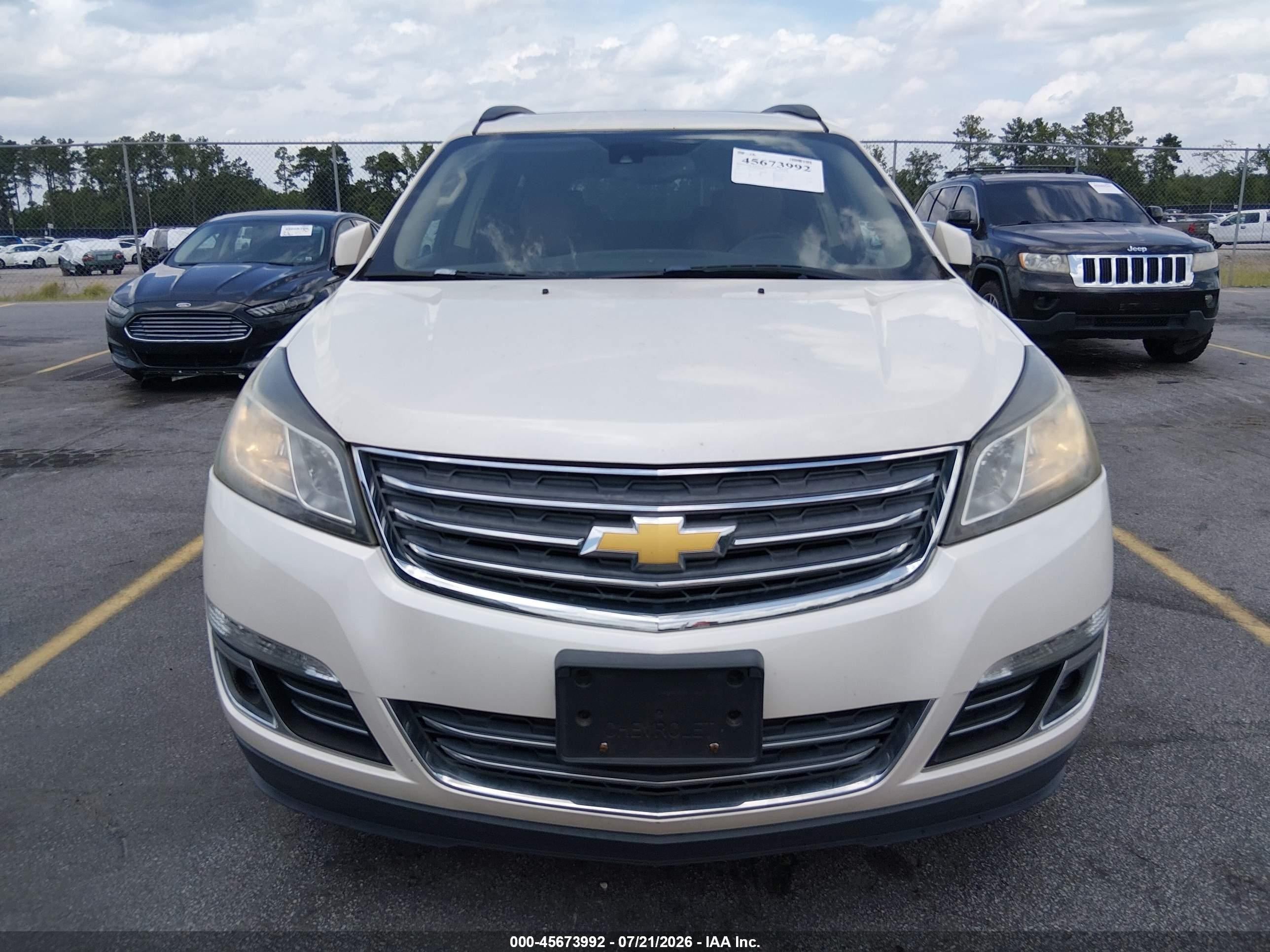 2015 Chevrolet Traverse Ltz Белый vin: 1GNKRJKDXFJ233155