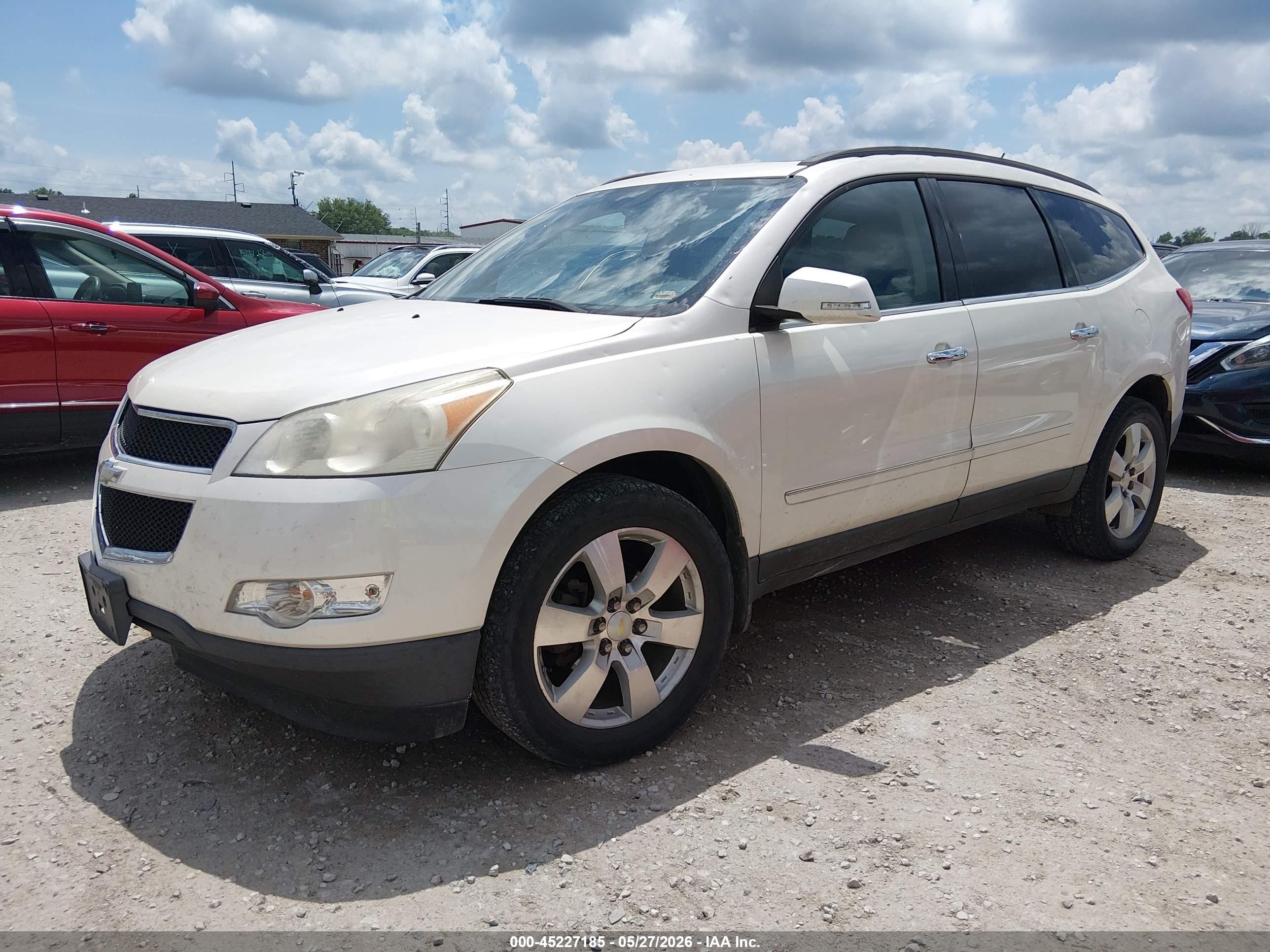 2011 Chevrolet Traverse Ltz White vin: 1GNKRLED0BJ126150