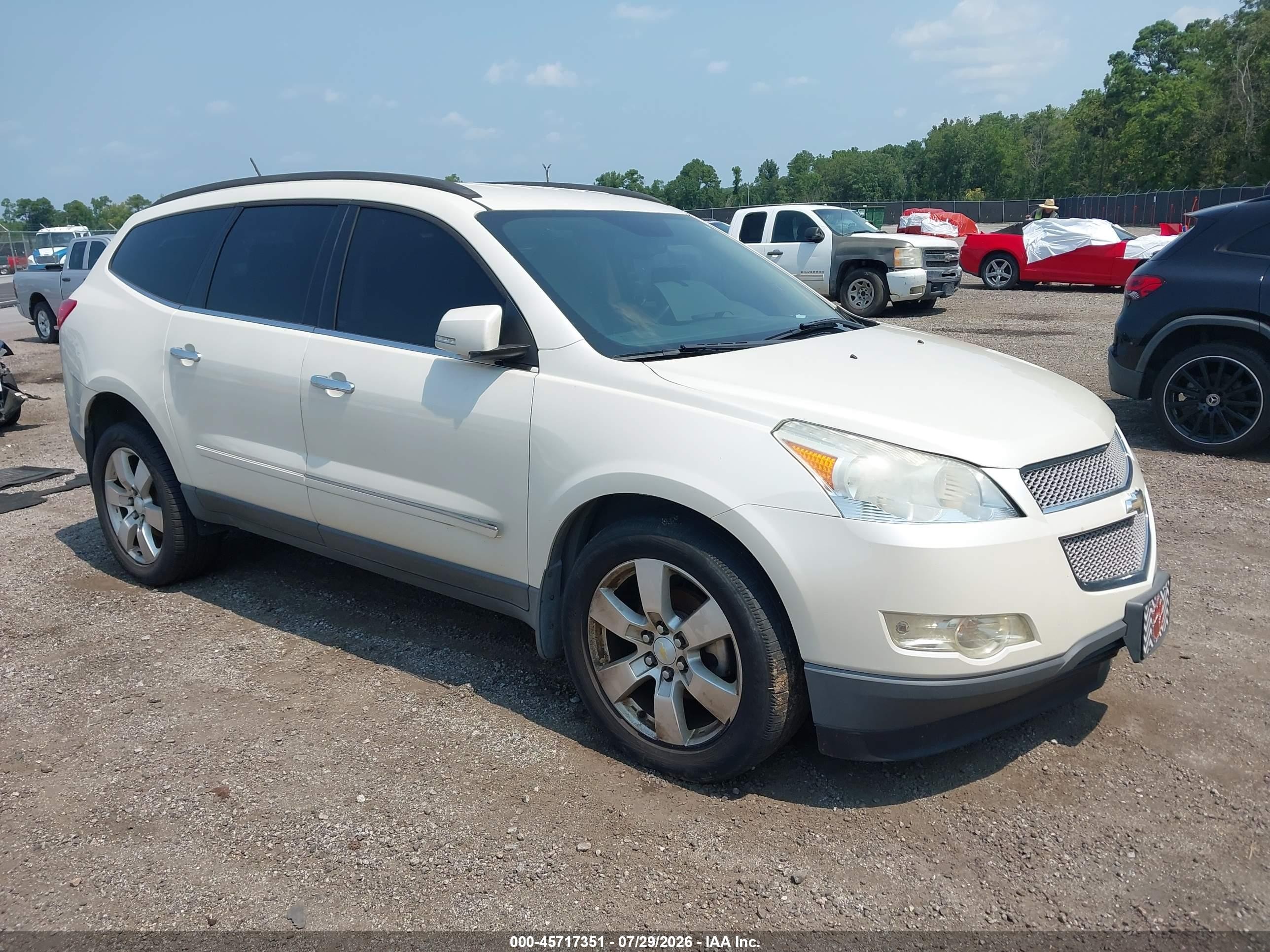 2012 Chevrolet Traverse Ltz Белый vin: 1GNKRLED0CJ168643