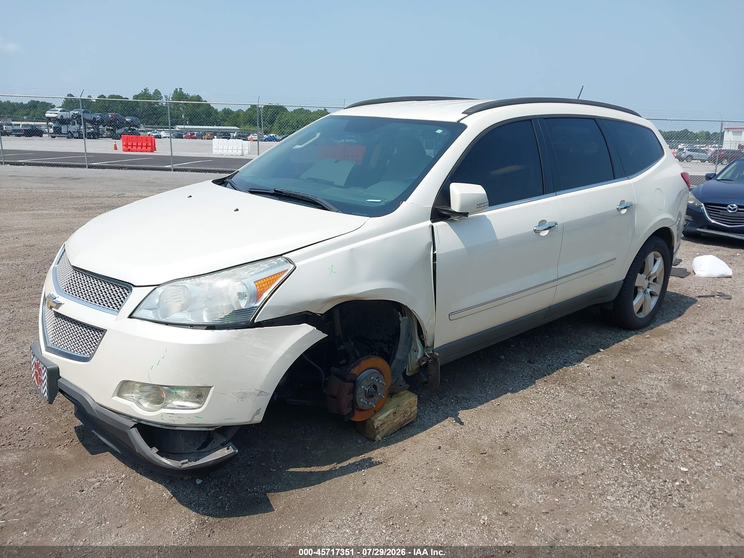 2012 Chevrolet Traverse Ltz Белый vin: 1GNKRLED0CJ168643