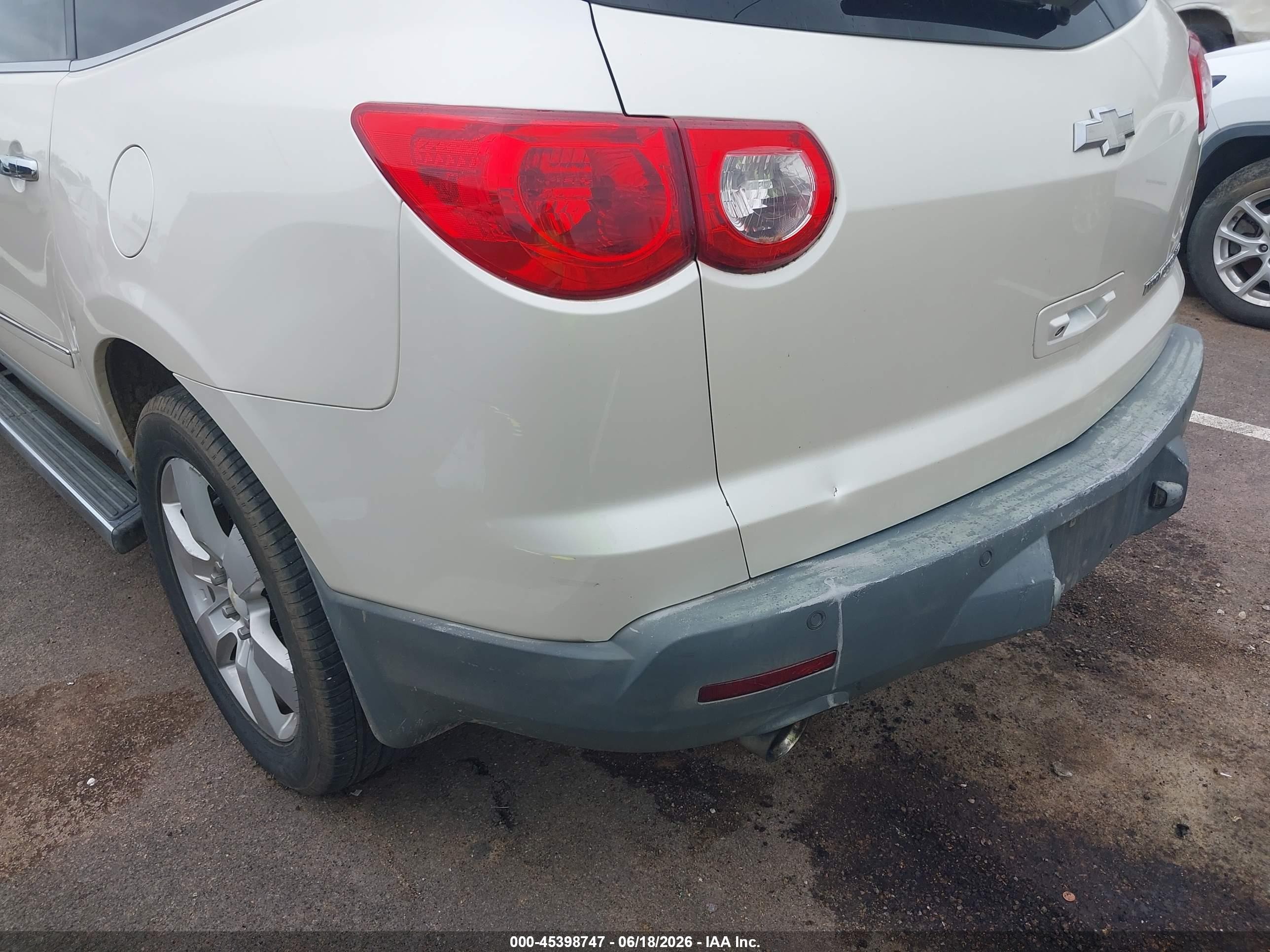 2012 Chevrolet Traverse Ltz White vin: 1GNKRLED2CJ294891