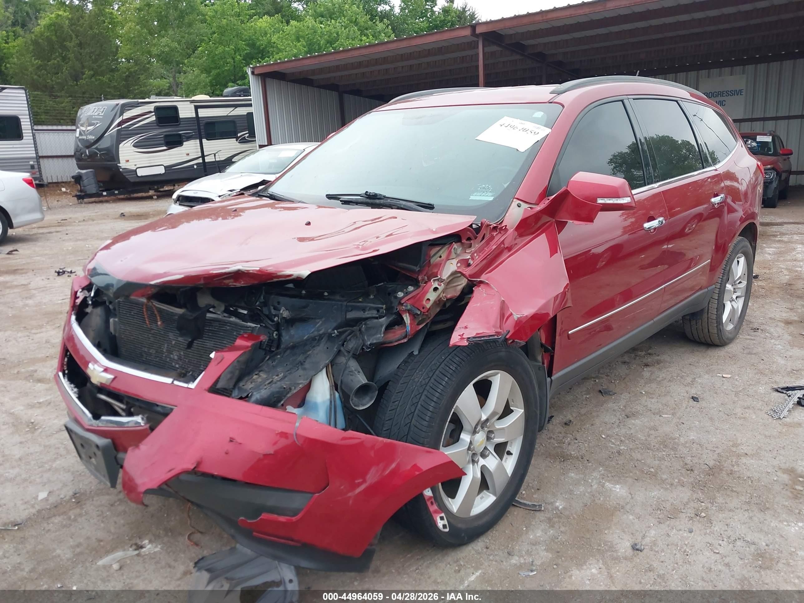 2012 Chevrolet Traverse Ltz Red vin: 1GNKRLED5CJ376582