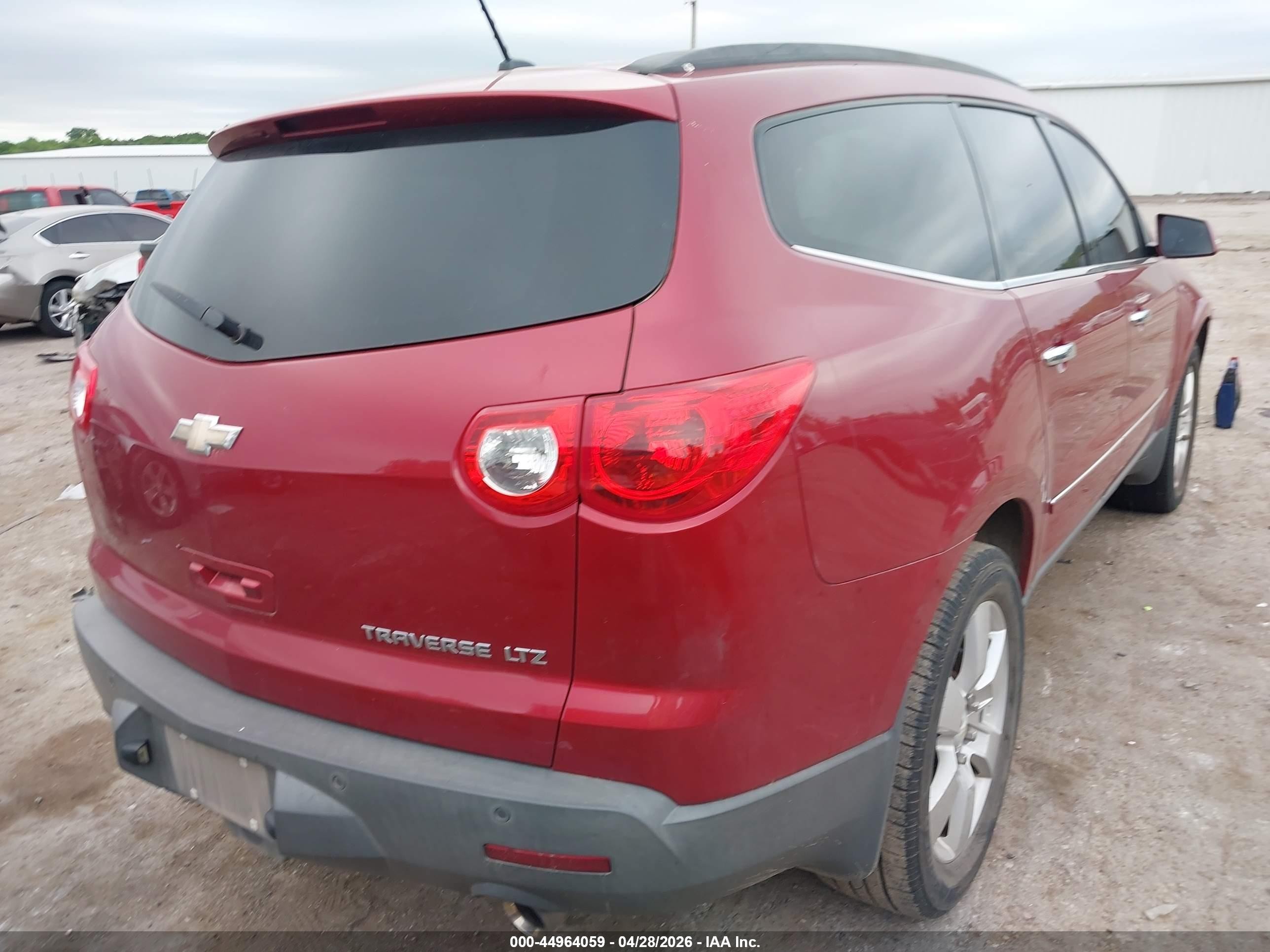 2012 Chevrolet Traverse Ltz Red vin: 1GNKRLED5CJ376582
