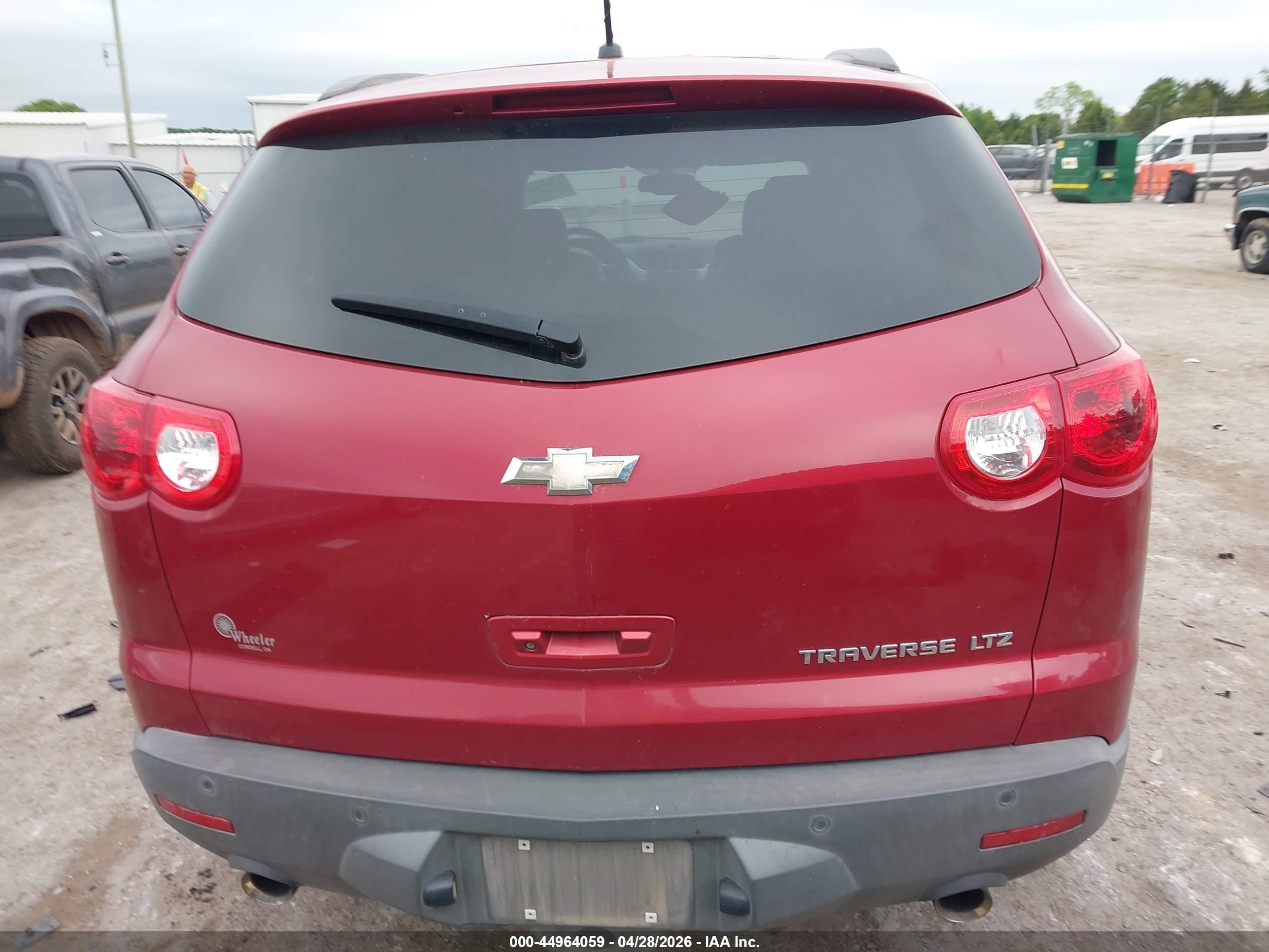 2012 Chevrolet Traverse Ltz Red vin: 1GNKRLED5CJ376582