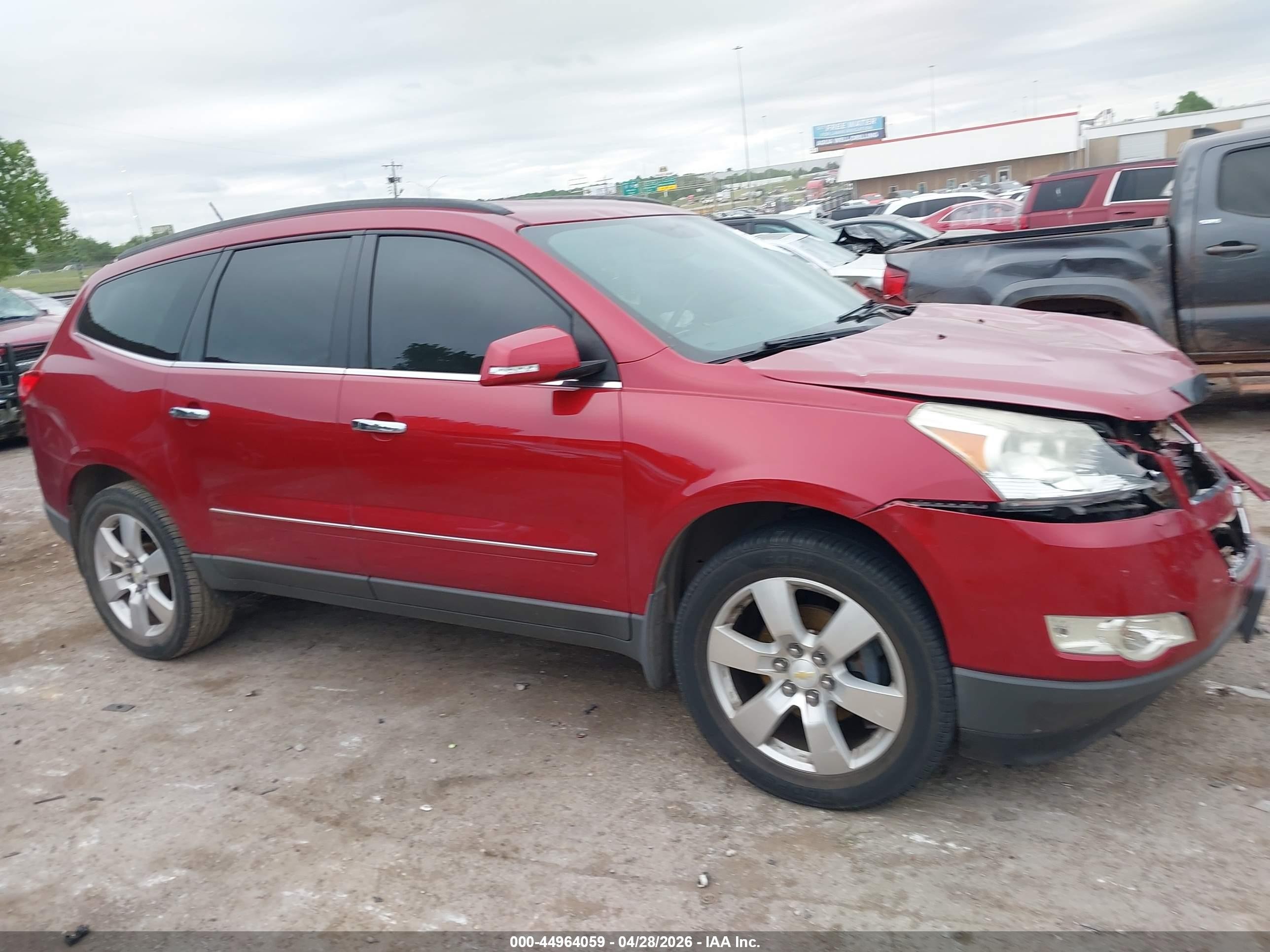 2012 Chevrolet Traverse Ltz Red vin: 1GNKRLED5CJ376582
