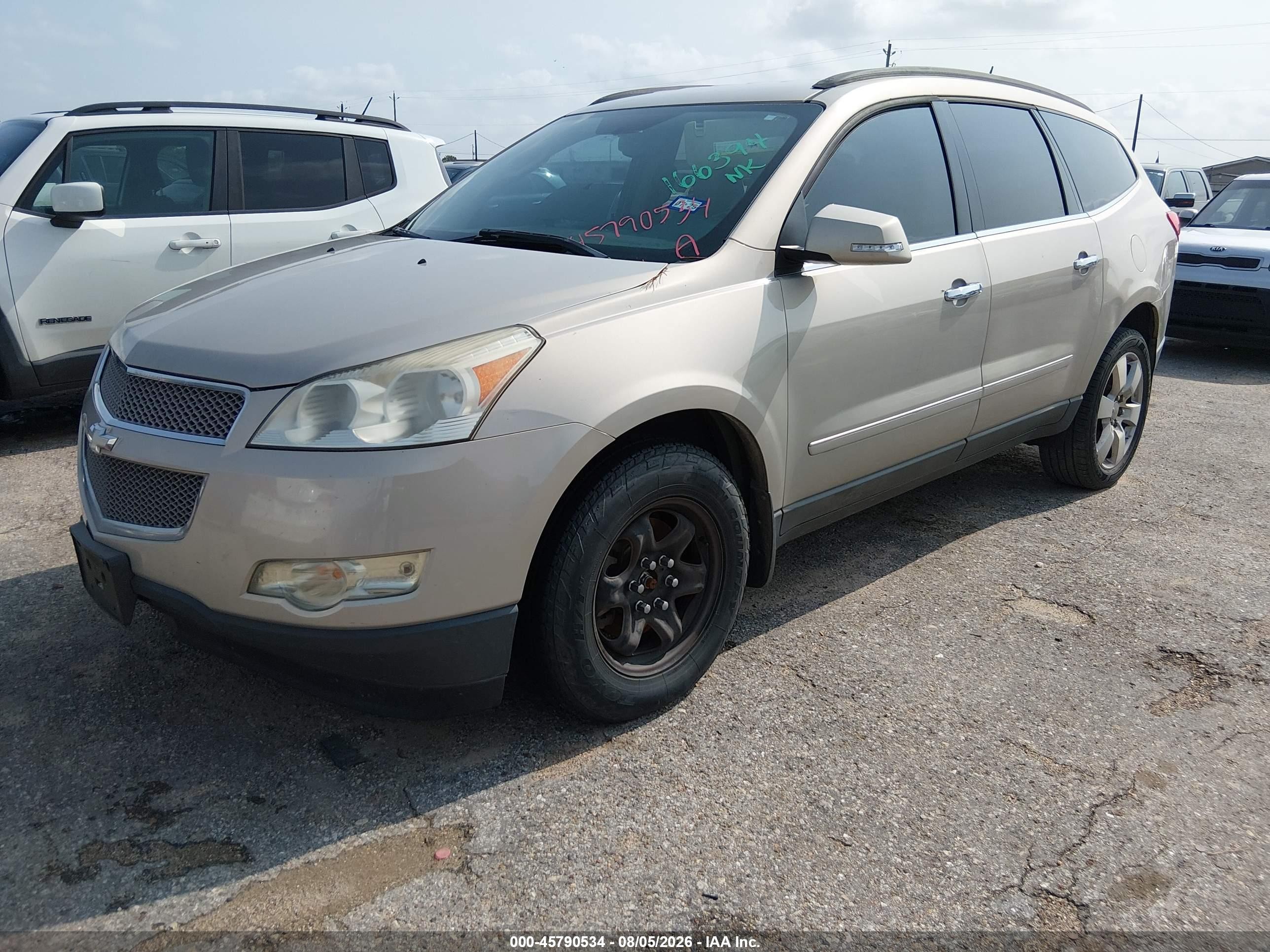 2011 Chevrolet Traverse Ltz Beige vin: 1GNKRLED8BJ166394