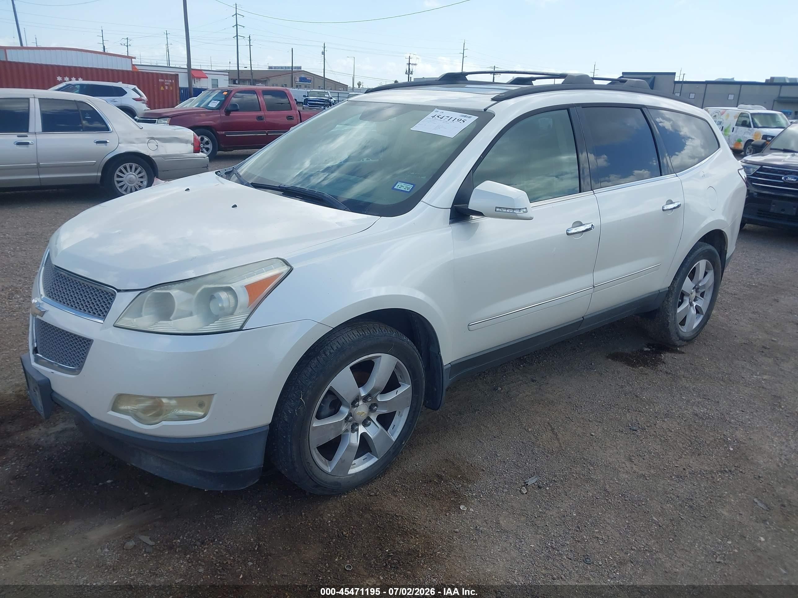 2011 Chevrolet Traverse Ltz White vin: 1GNKRLED9BJ414703