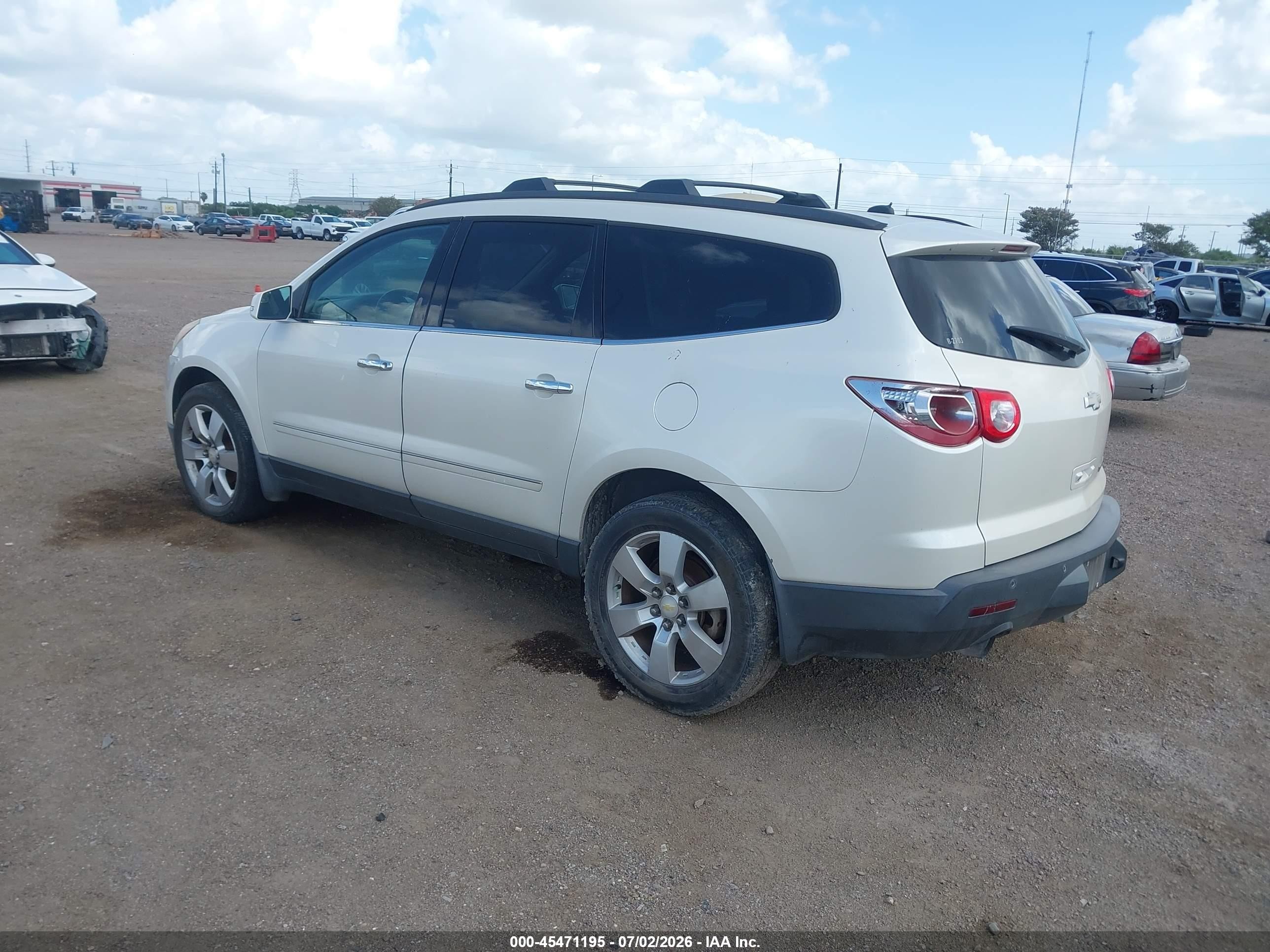 2011 Chevrolet Traverse Ltz White vin: 1GNKRLED9BJ414703