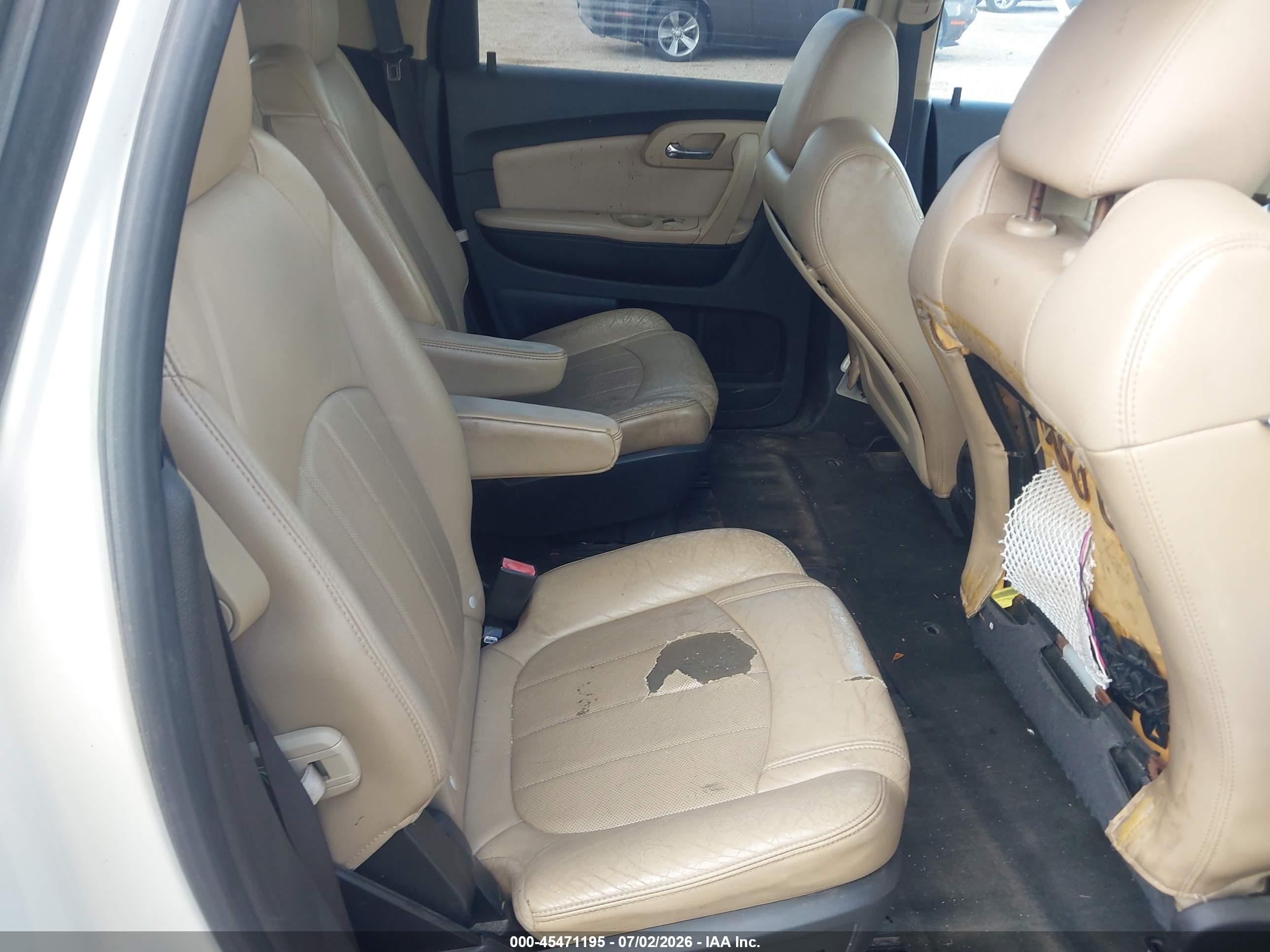 2011 Chevrolet Traverse Ltz White vin: 1GNKRLED9BJ414703