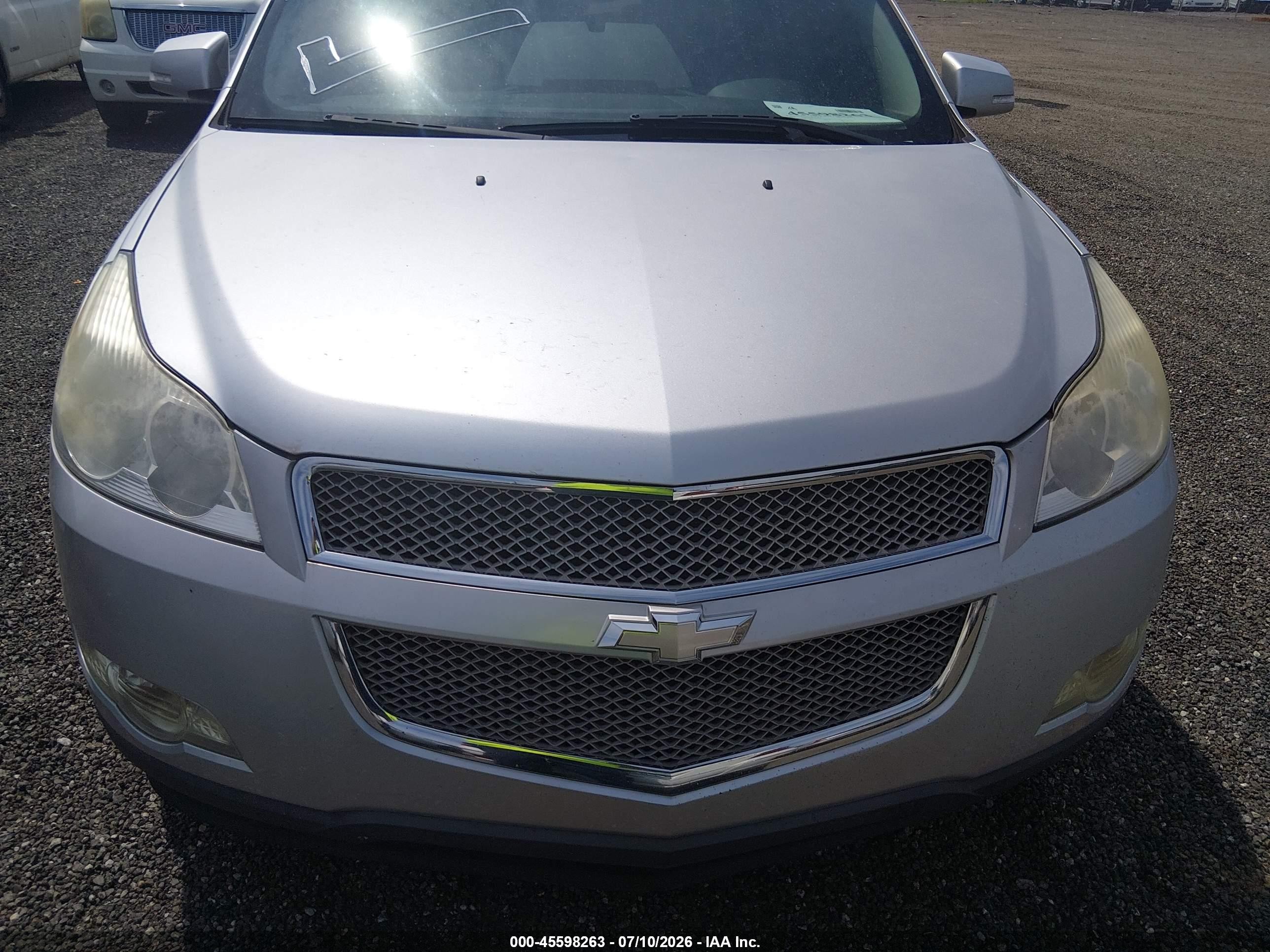 2012 Chevrolet Traverse Ltz Silver vin: 1GNKRLED9CJ219945