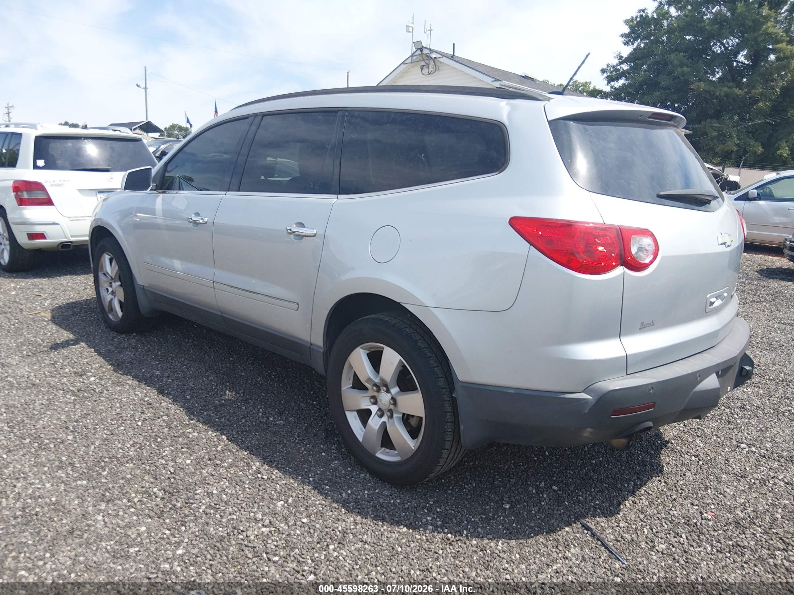 2012 Chevrolet Traverse Ltz Silver vin: 1GNKRLED9CJ219945