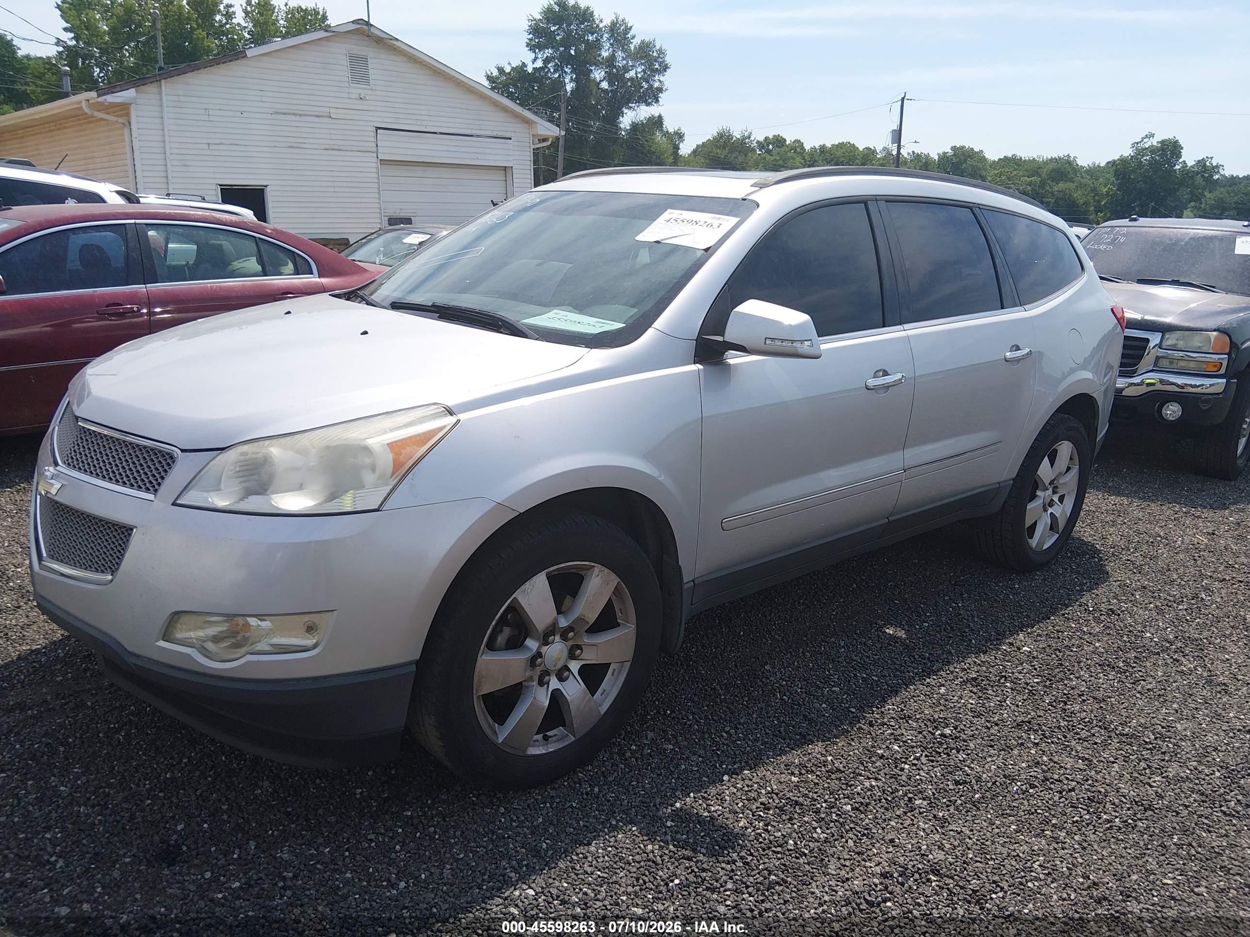 2012 Chevrolet Traverse Ltz Silver vin: 1GNKRLED9CJ219945