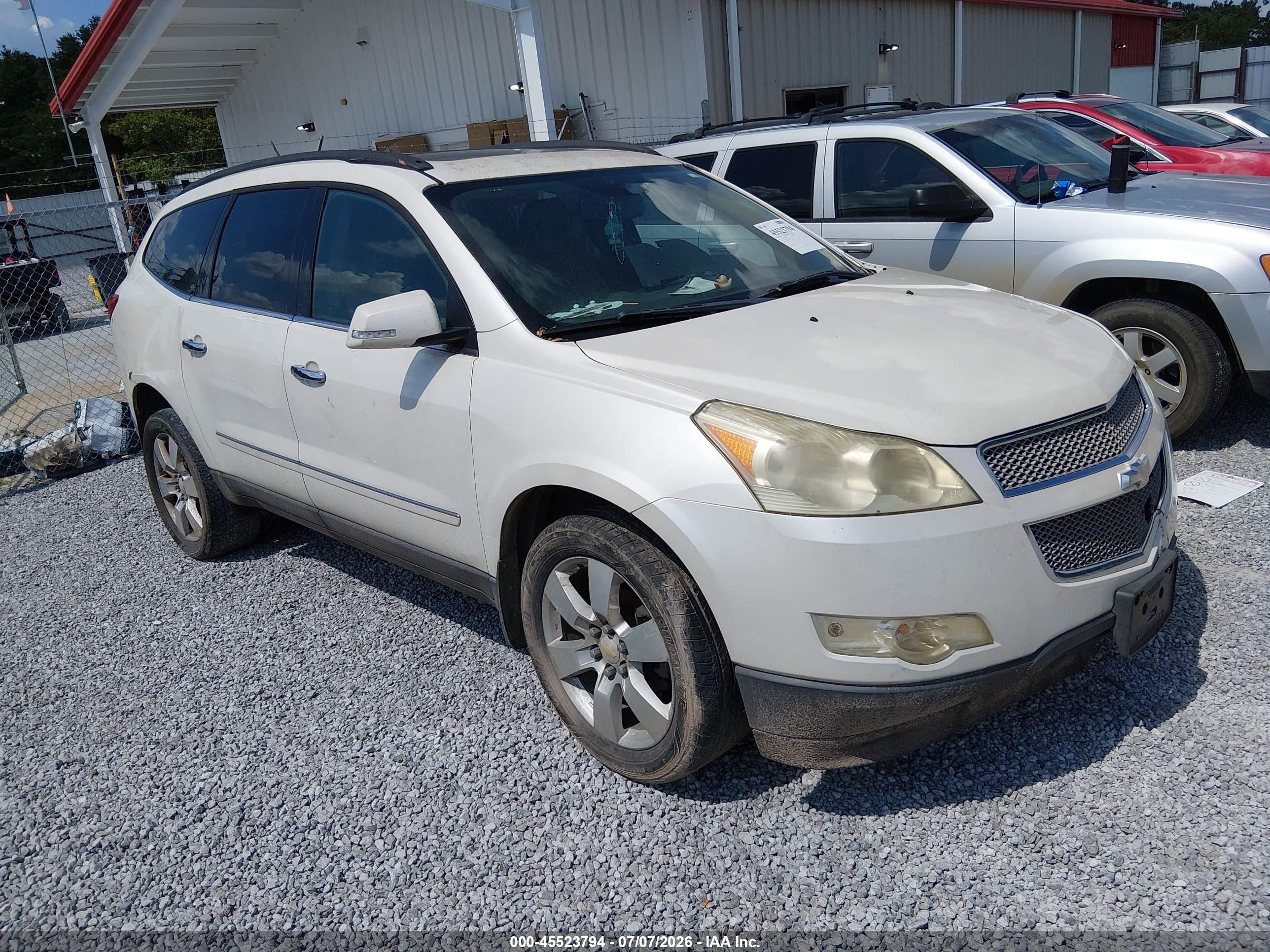 2012 Chevrolet Traverse Ltz White vin: 1GNKRLEDXCJ166348