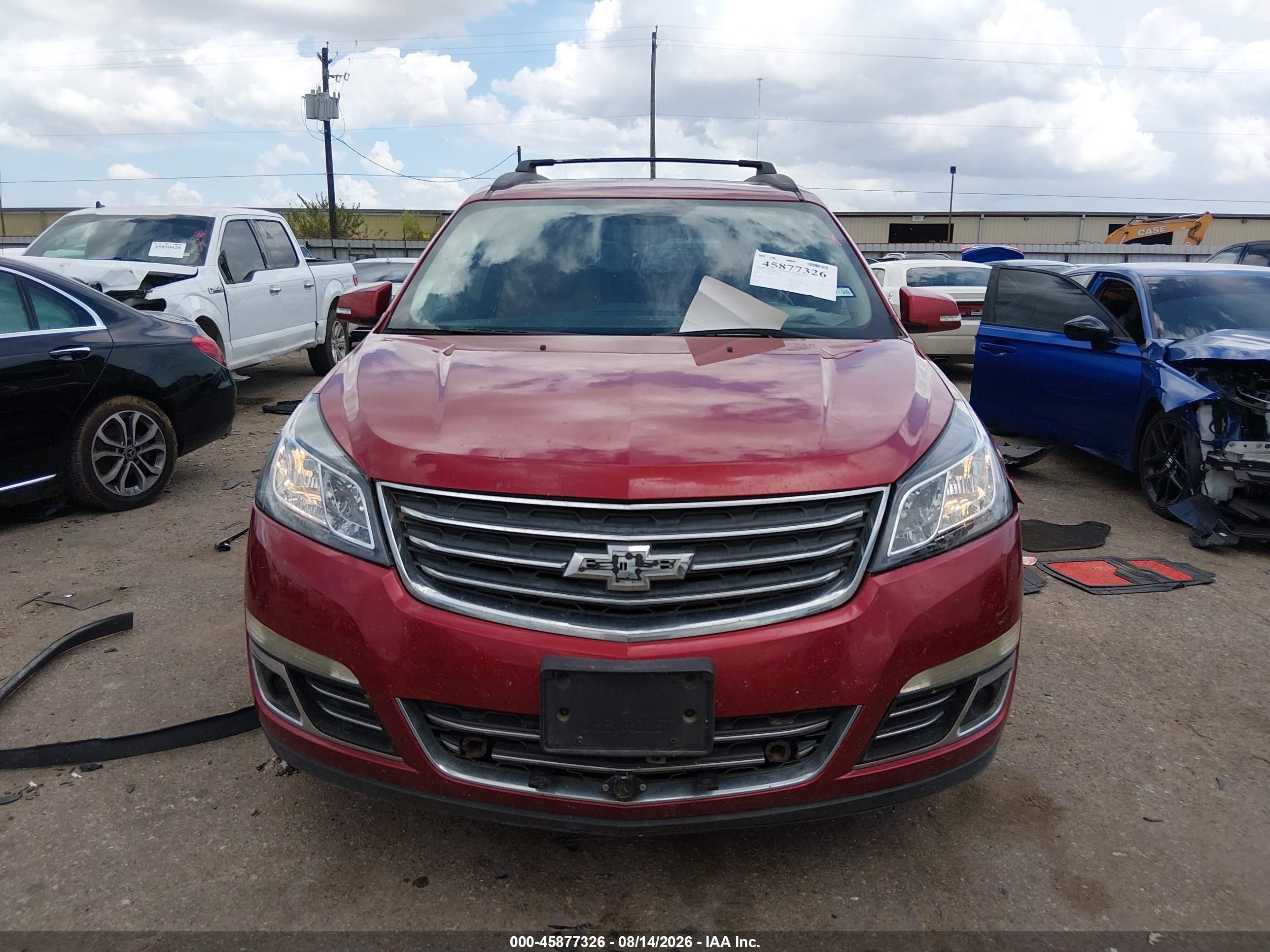 2013 Chevrolet Traverse Ltz Red vin: 1GNKRLKD0DJ130626