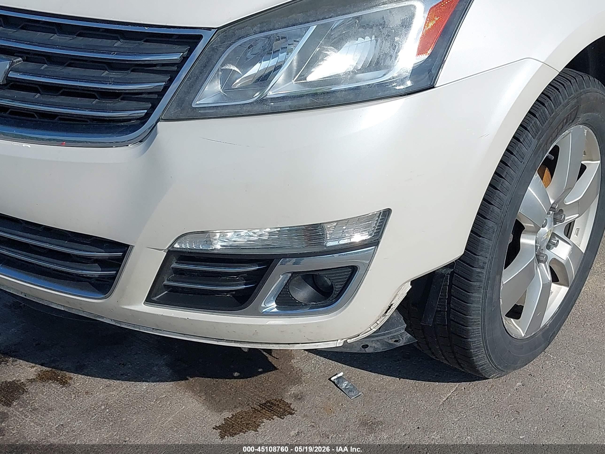 2013 Chevrolet Traverse Ltz White vin: 1GNKRLKD3DJ150899