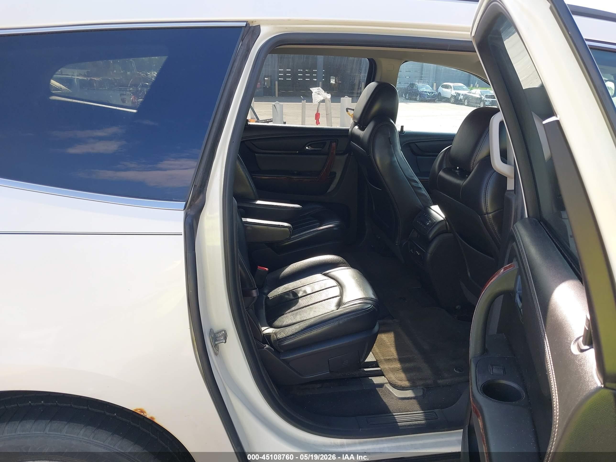 2013 Chevrolet Traverse Ltz White vin: 1GNKRLKD3DJ150899