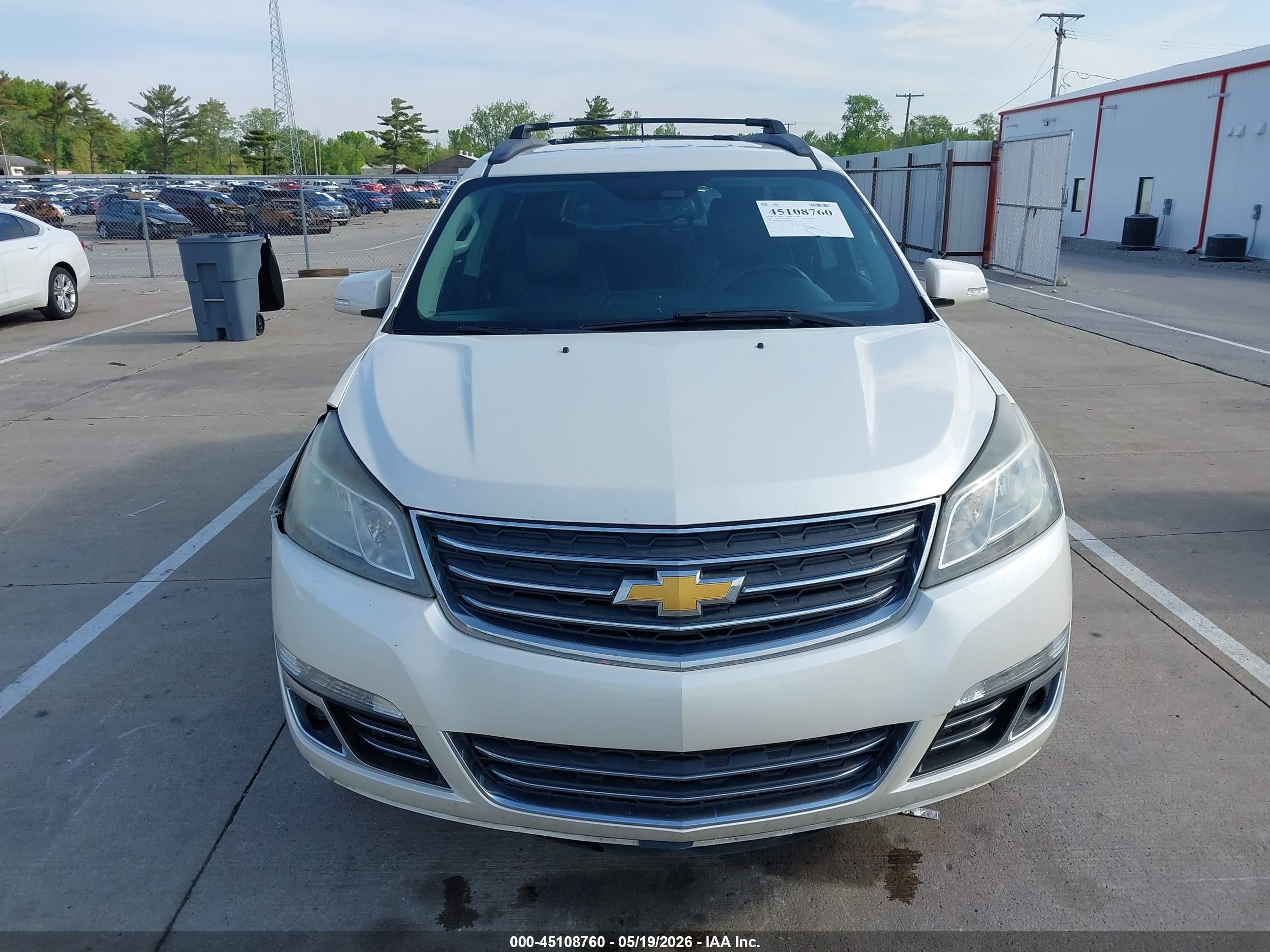 2013 Chevrolet Traverse Ltz White vin: 1GNKRLKD3DJ150899
